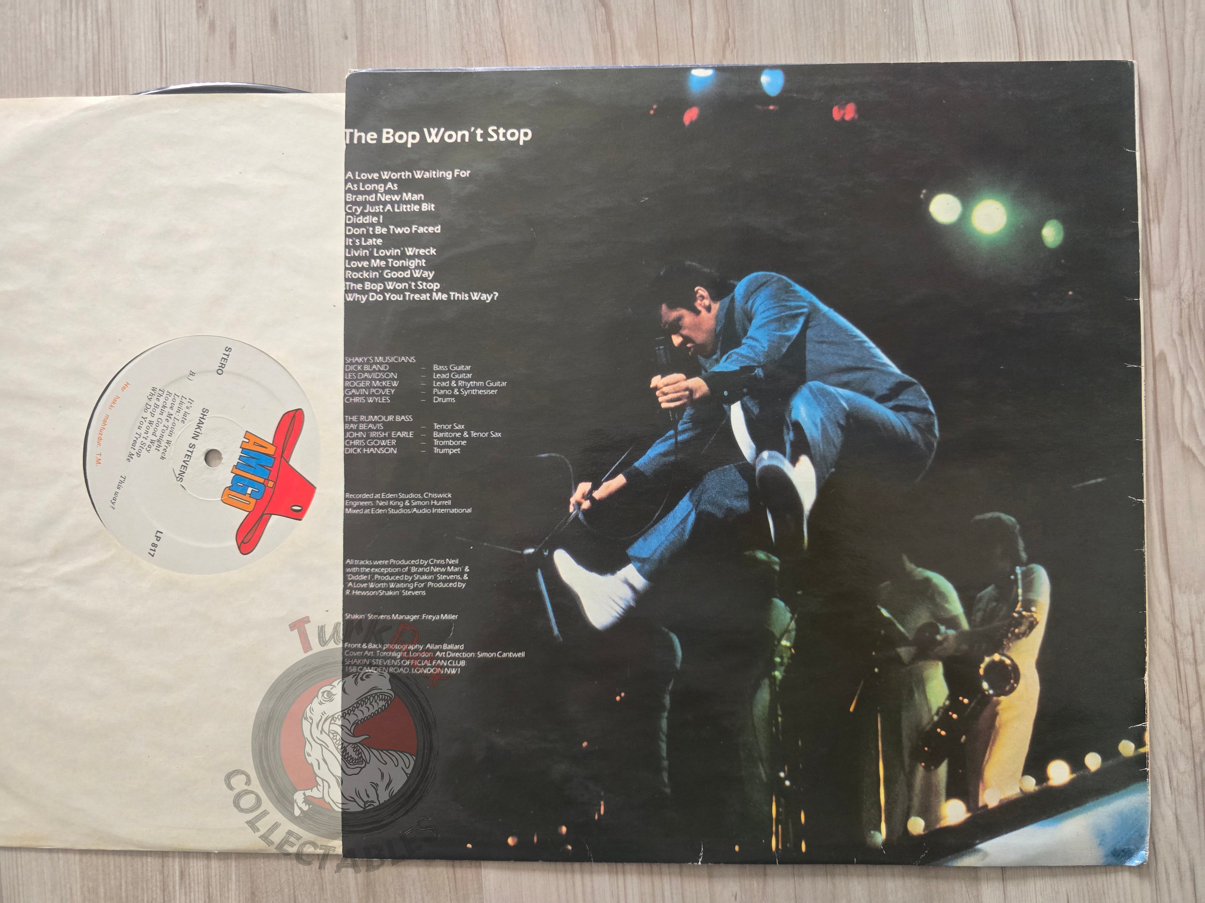 Shakin' Stevens – The Bop Won't Stop Turkish Pressing Vinyl Turkey Edition