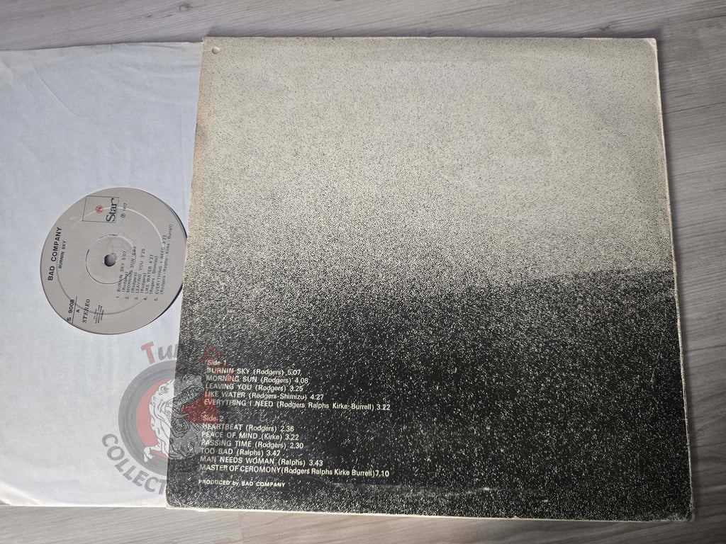 Bad Company – Burnin' Sky Turkish Pressing Vinyl Turkey Edition
