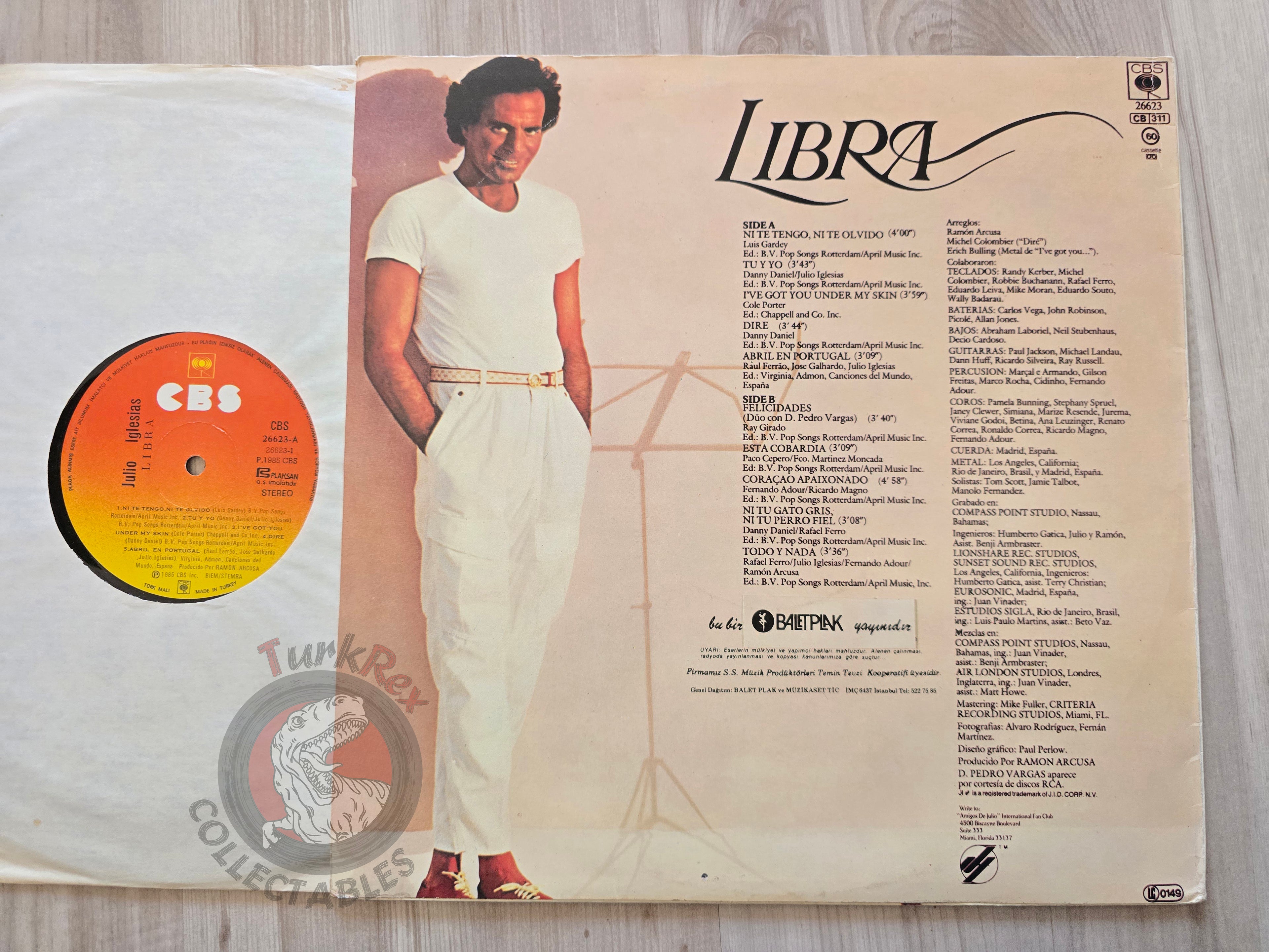 Julio Iglesias – Libra Turkish Pressing Vinyl Turkey Edition