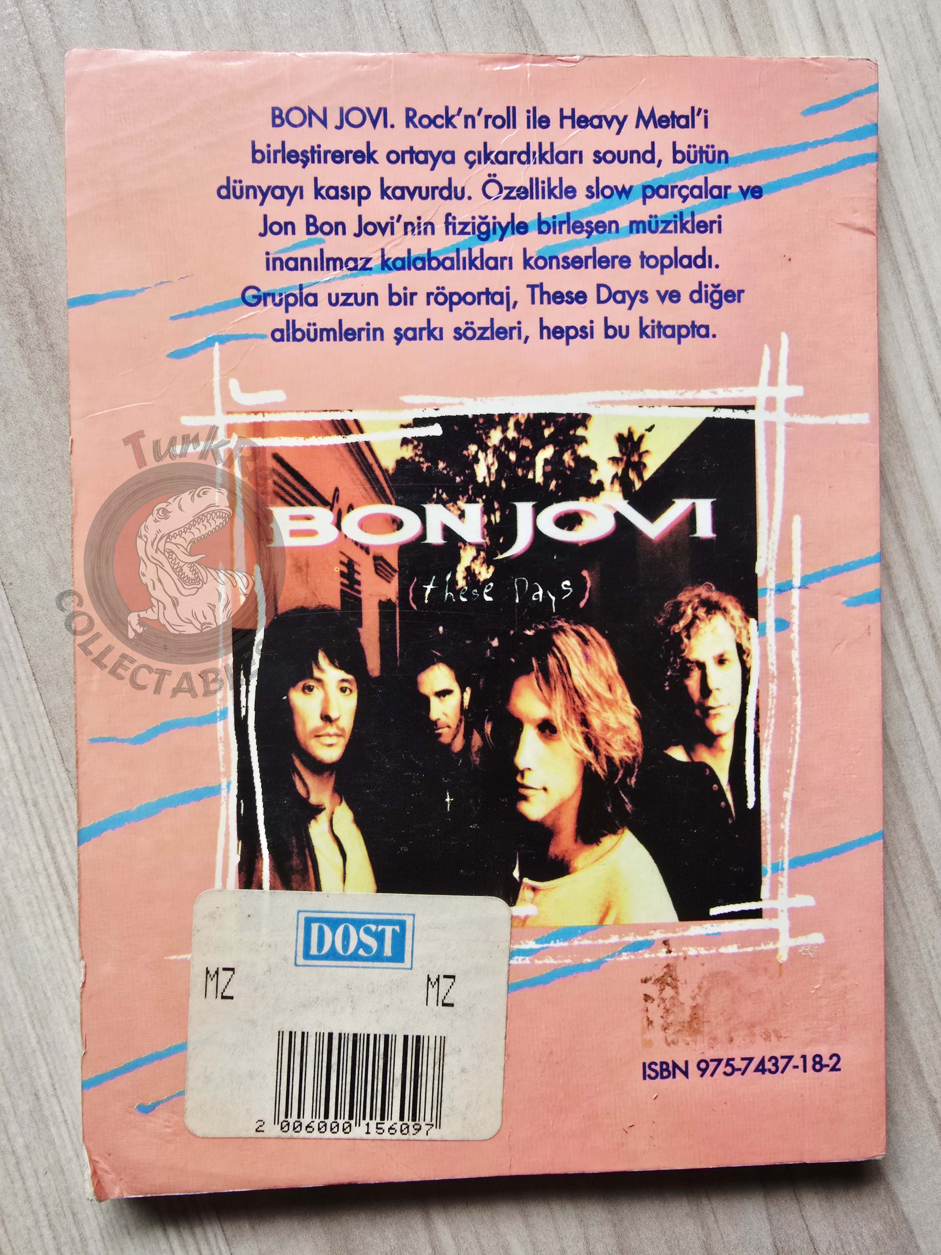 Bon Jovi Biography Book 1995 1st by Turkish Writer Book Turkey
