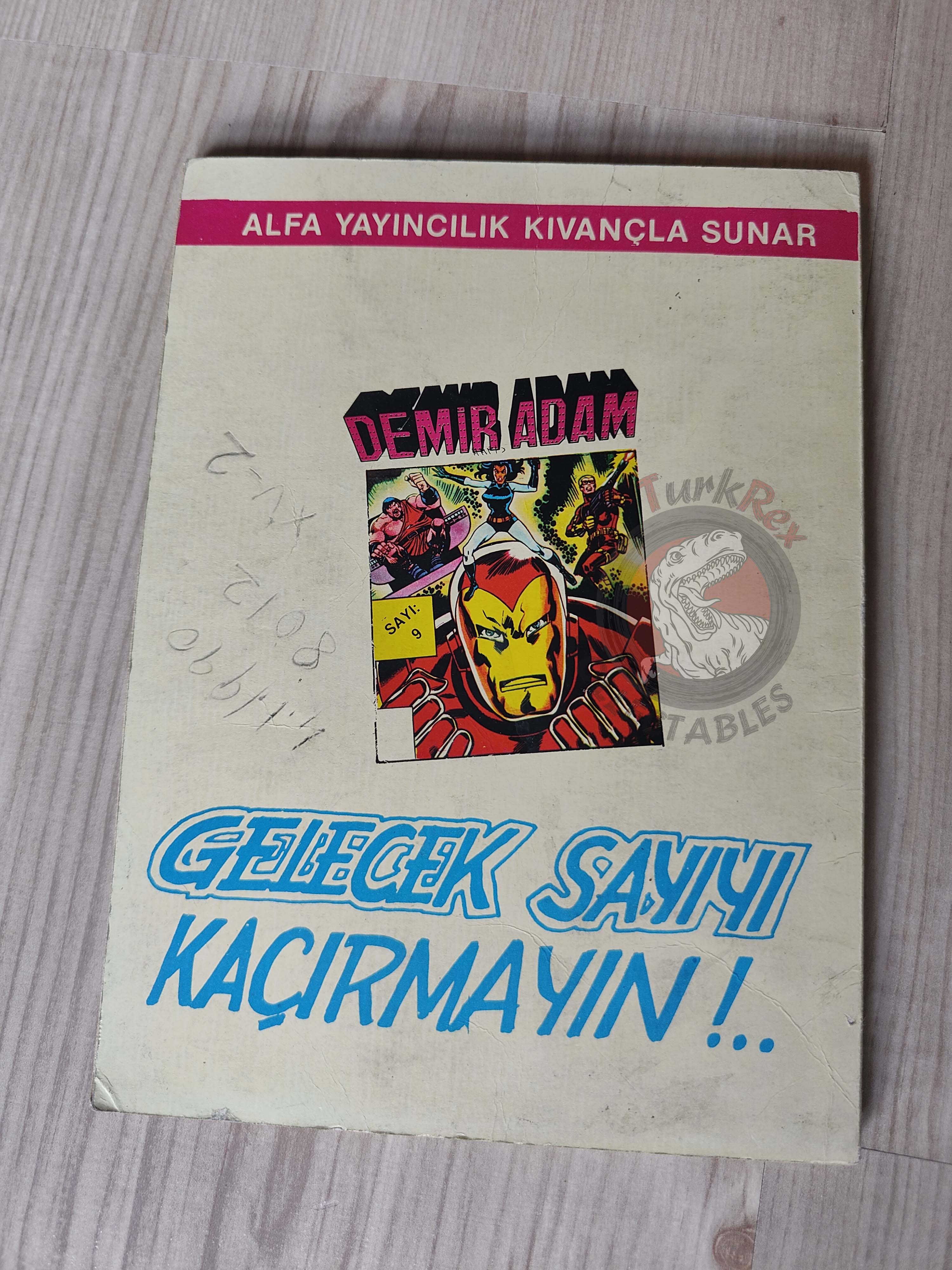 Iron Man #8 Demir Adam 1989 Turkish Comic Turkey #97 #98 #99 #100