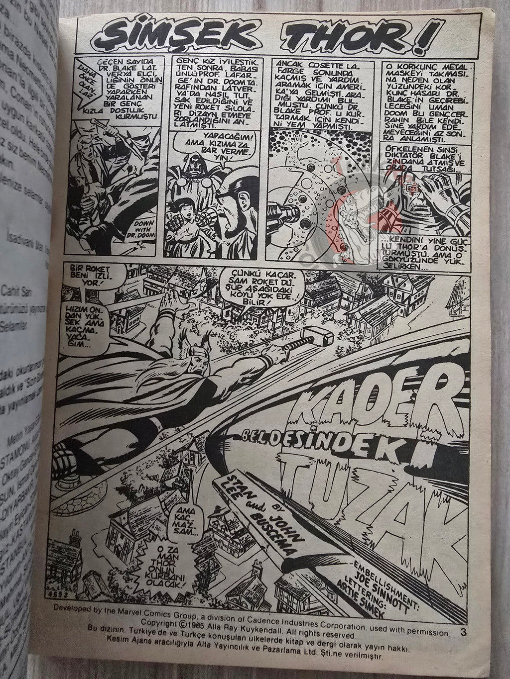Thor Vol #1 1987 Turkish Comic Turkey The Mighty Thor #178–187 cover #183