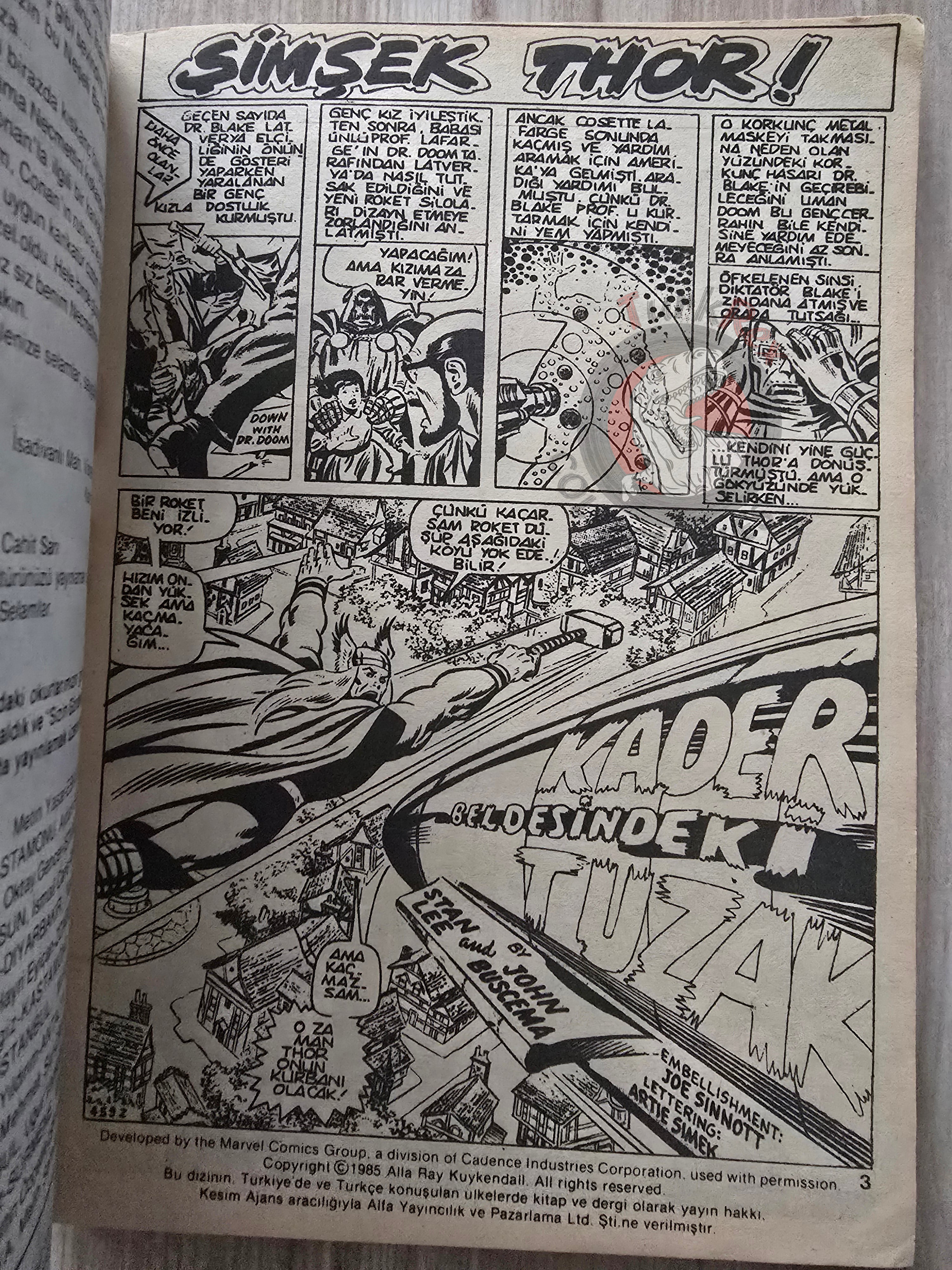 Thor Vol #1 1987 Turkish Comic Turkey The Mighty Thor #178–187 cover #183