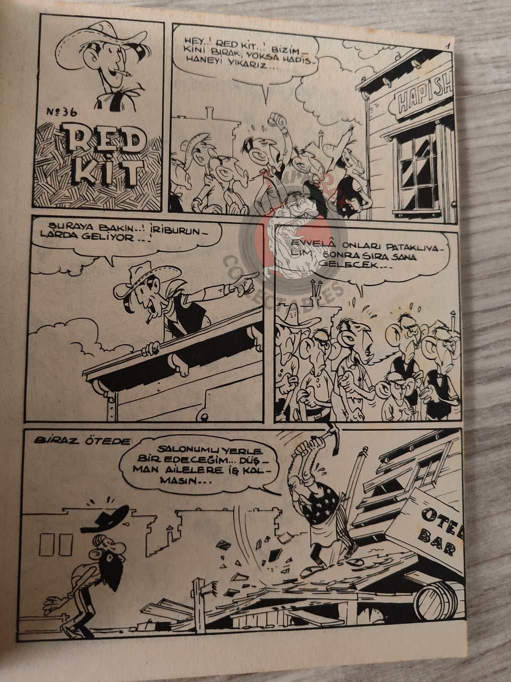 Lucky Luke #12 Les Rivaux de Painful Gulch 1973 Turkish Comic Turkey Tif Et Tondu