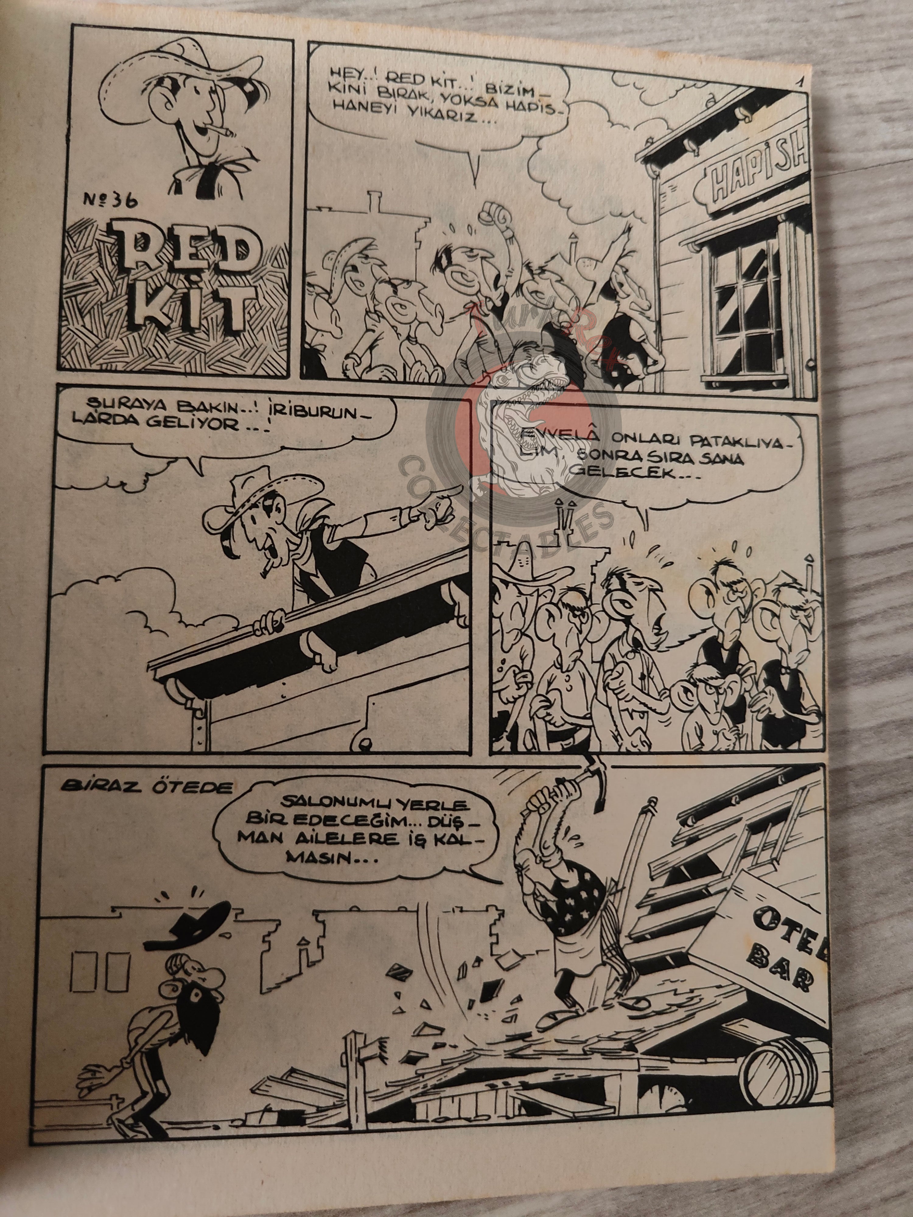 Lucky Luke #12 Les Rivaux de Painful Gulch 1973 Turkish Comic Turkey Tif Et Tondu