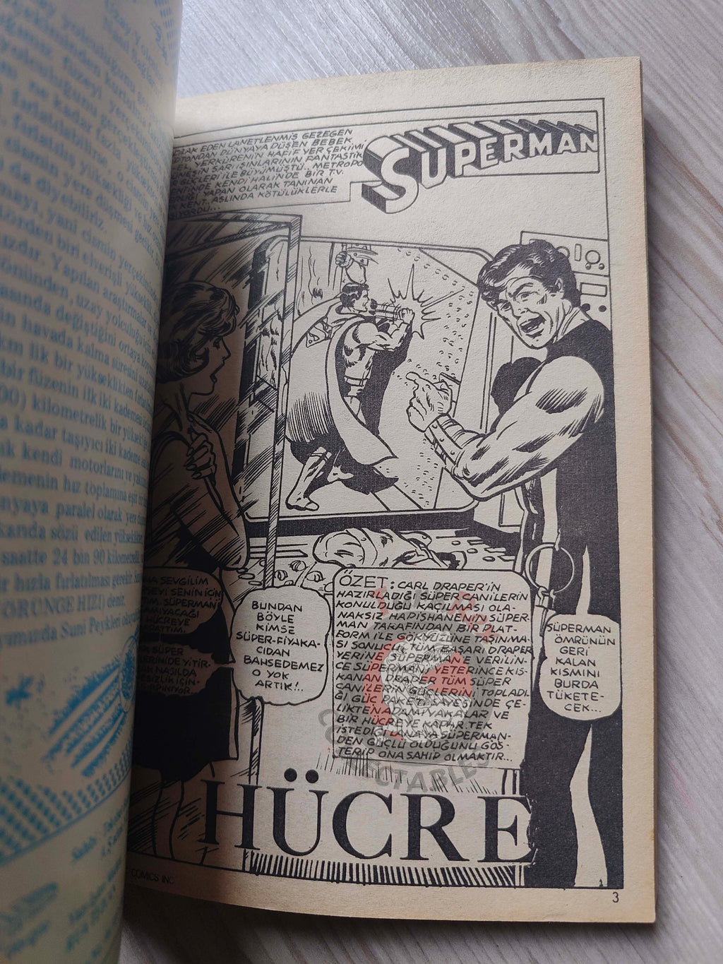 Superman Vol #3 1980s Turkish Comic Turkey #329 #331 #332 Superboy #232