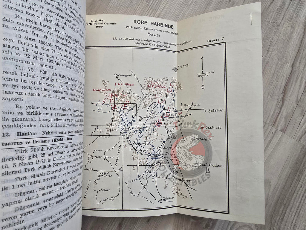 Turkish Armed Forces Operations in the Korean War 1950–1953 Turkey Book 1959 with Maps