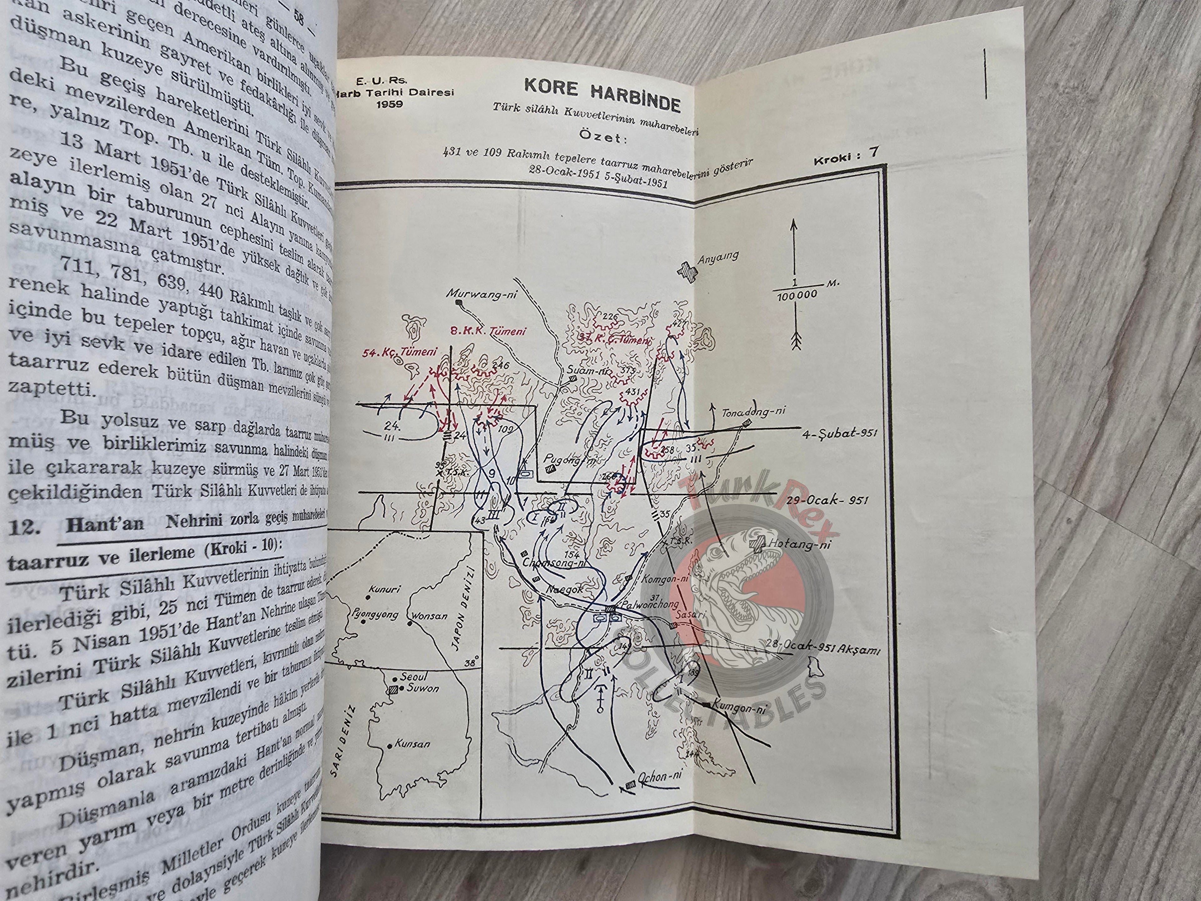 Turkish Armed Forces Operations in the Korean War 1950–1953 Turkey Book 1959 with Maps