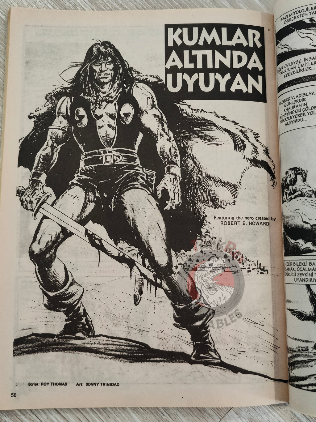 Conan #4 The Savage Sword of Conan #5 #6 Turkish Comic Turkey