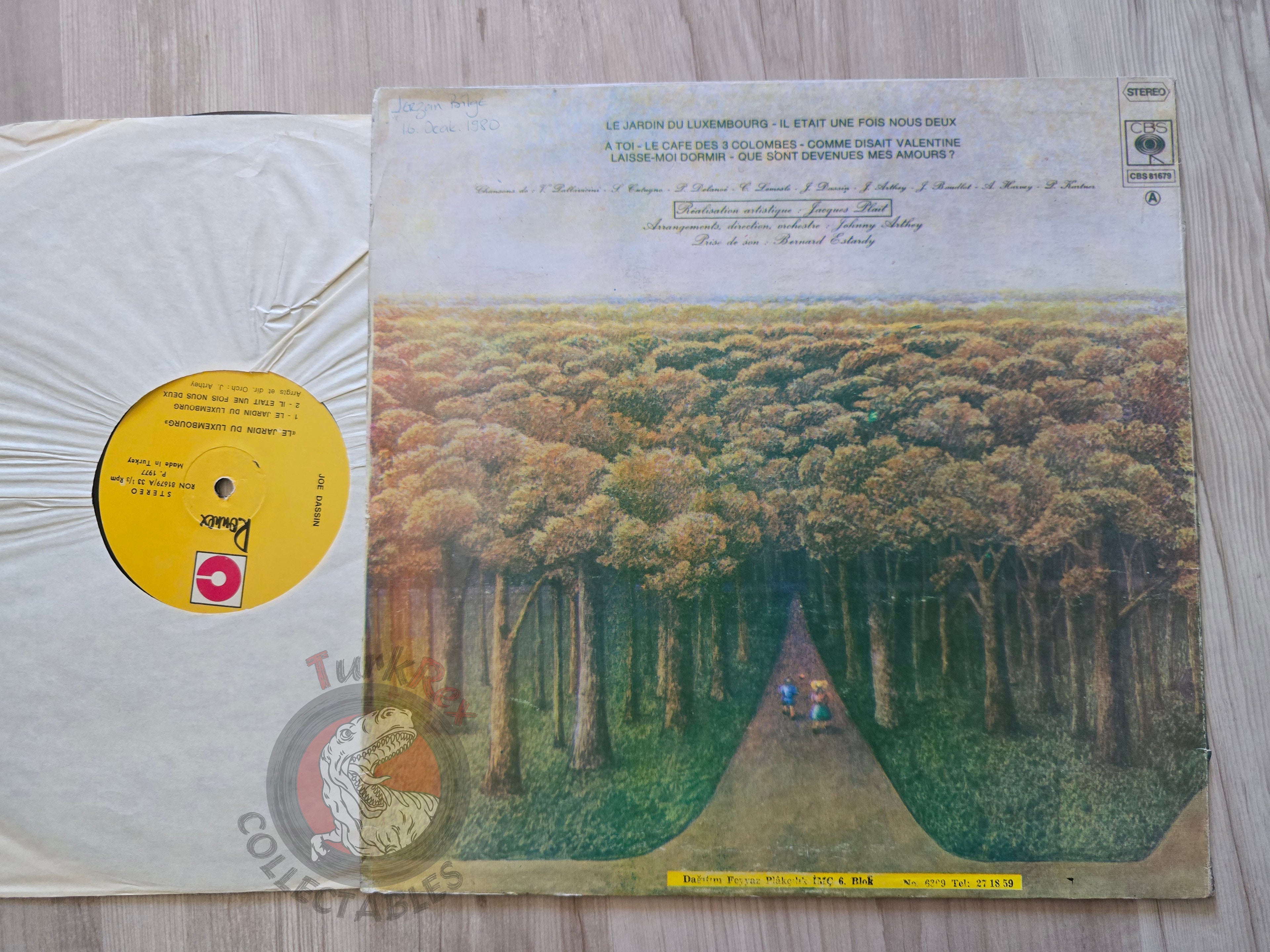 Joe Dassin – Le Jardin Du Luxembourg Turkish Pressing Vinyl Turkey Edition 2
