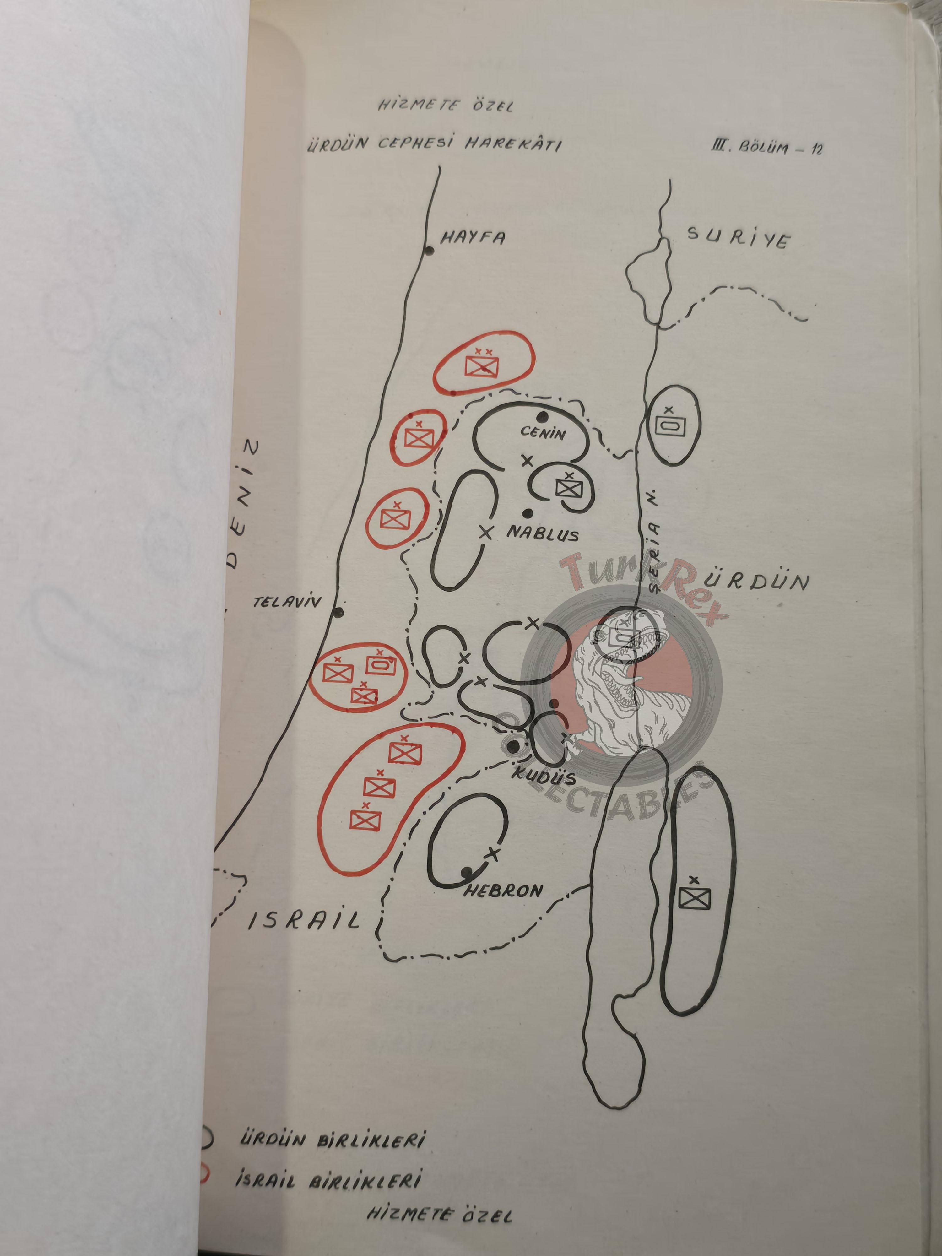 Arab Israeli Conflict Wars 1968 Turkish Book Turkey with Maps Military Israel Middle East