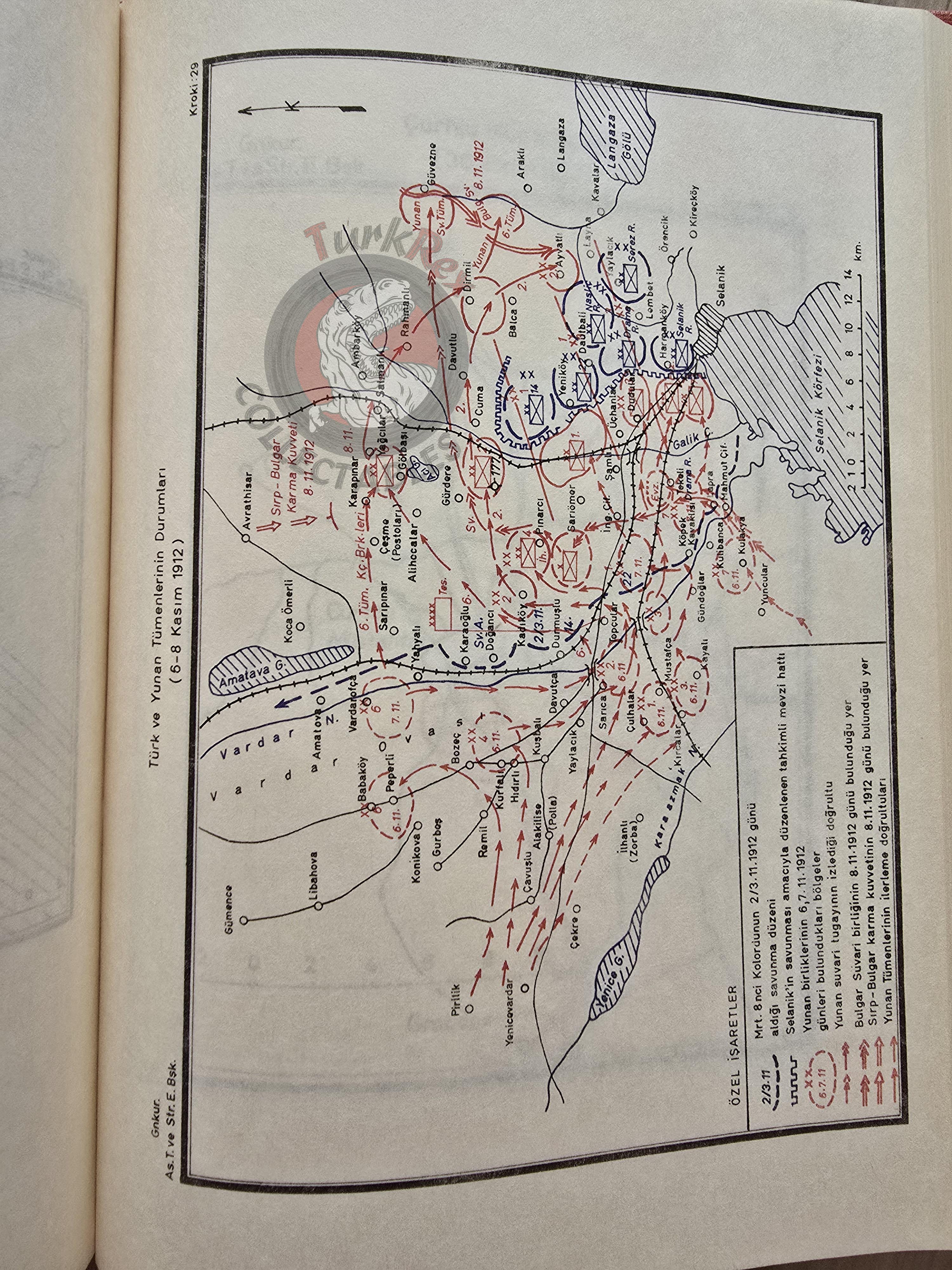 Balkan War Western Army Greek Front 1981 Turkish Book Military Ottoman Empire Maps