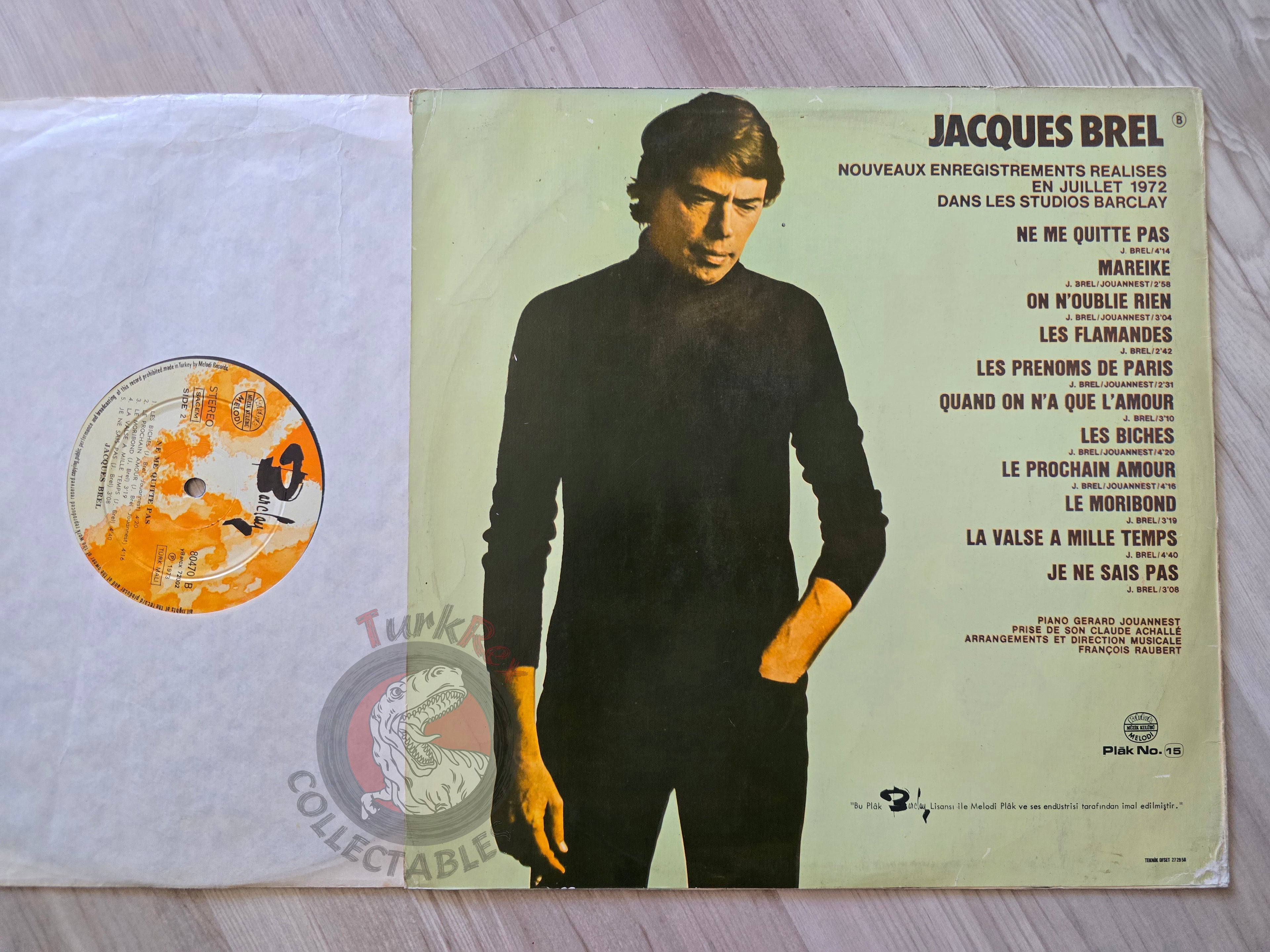 Jacques Brel – Ne Me Quitte Pas Turkish Pressing Vinyl Turkey Edition