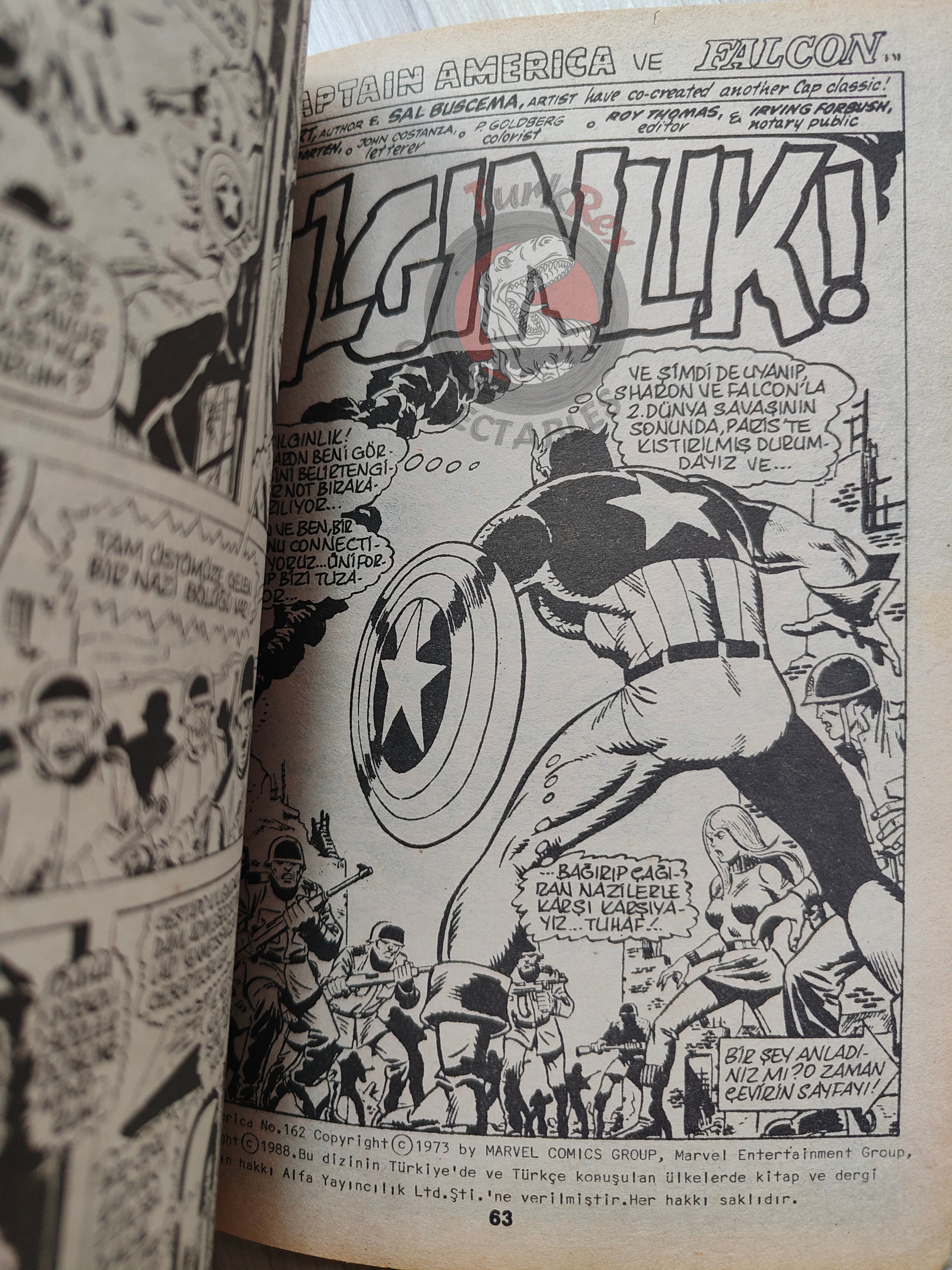 Captain America – Volume 1 1989 Turkish Comic Turkey