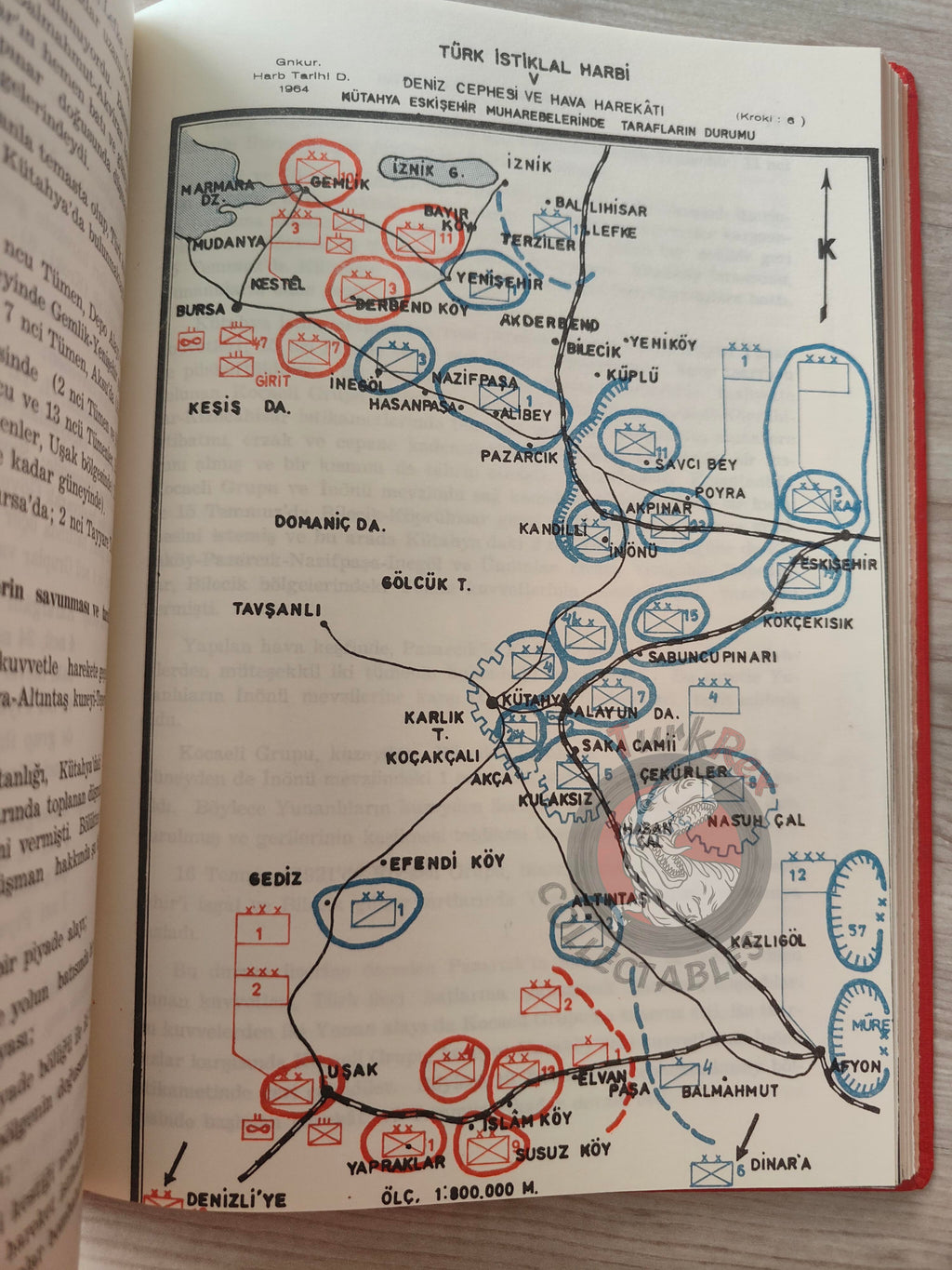 Turkish War of Independence Naval Front and Aviation Operations 1964 Book Military Ottoman Empire Maps