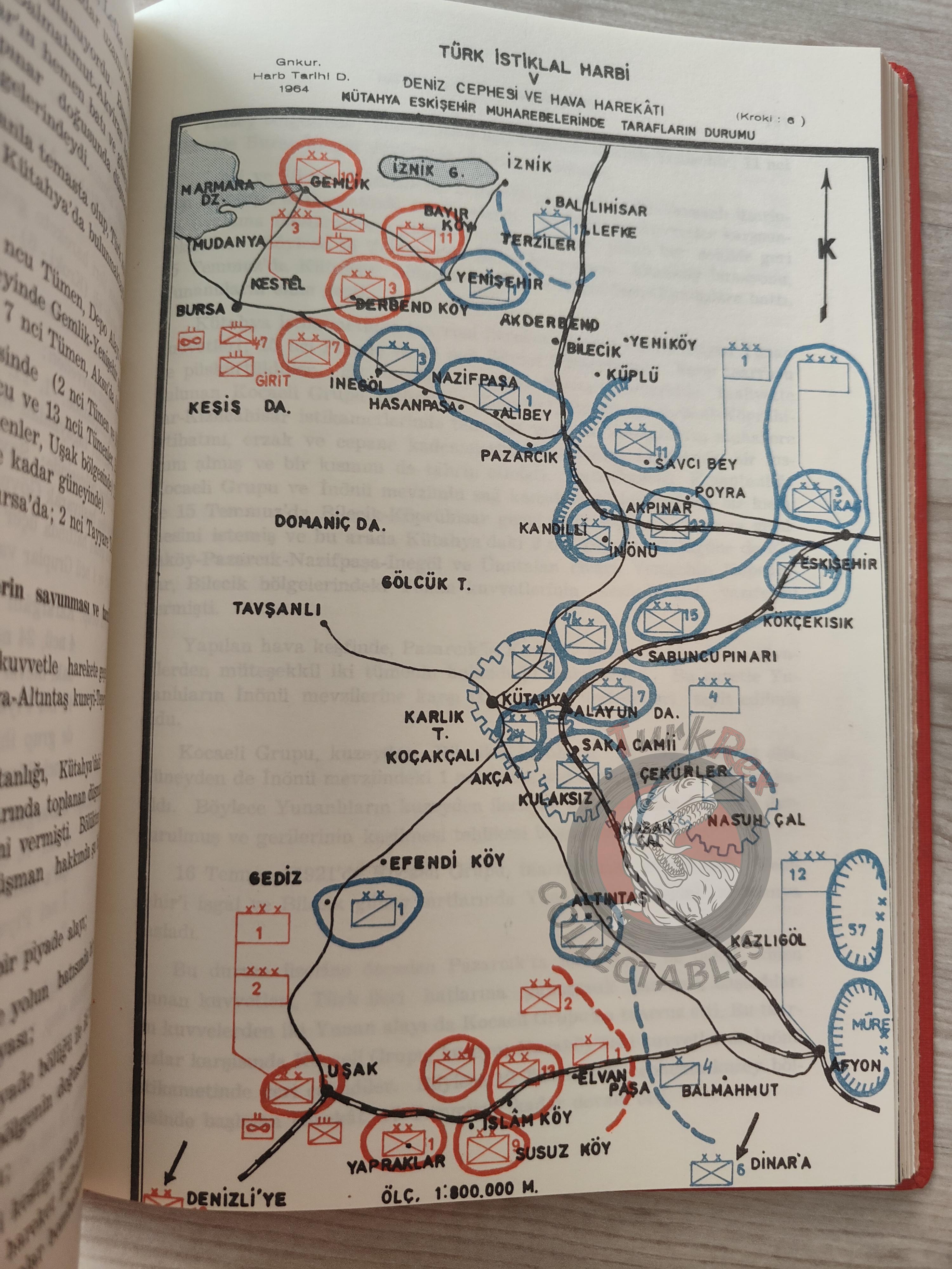 Turkish War of Independence Naval Front and Aviation Operations 1964 Book Military Ottoman Empire Maps