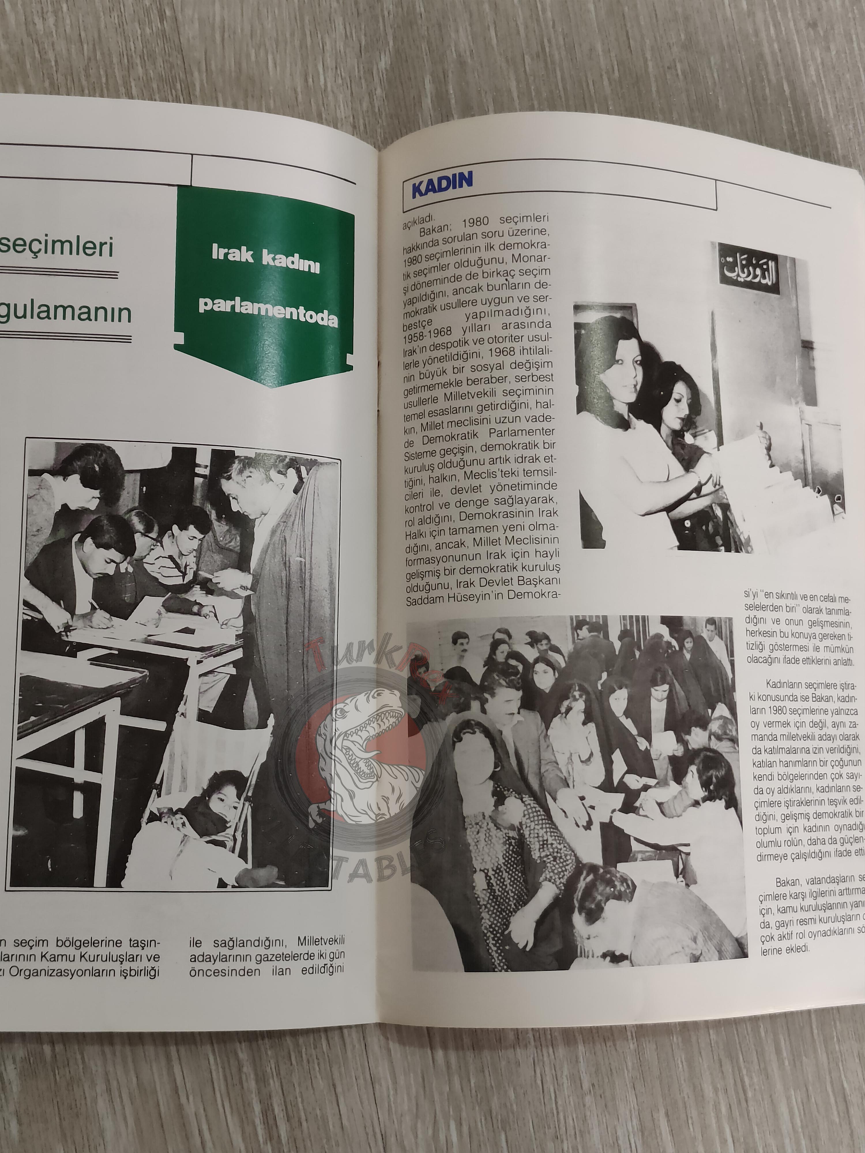 Saddam Hussein - Iraq Today 1984 Official Propaganda Magazine Turkish Turkey Middle East 2