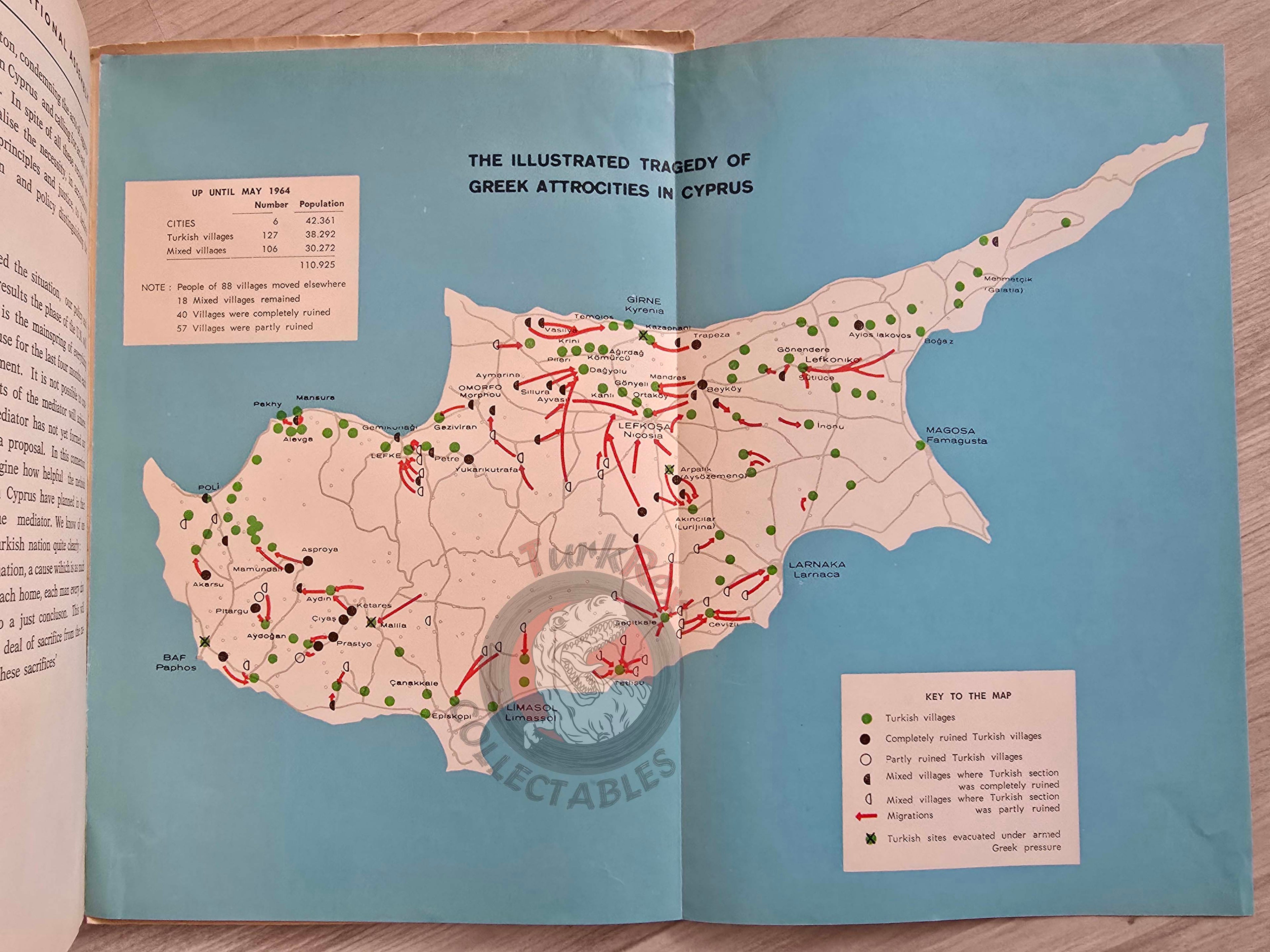 Cyprus: Past / Present / Future 1964 1st English Book Turkey with map and photos