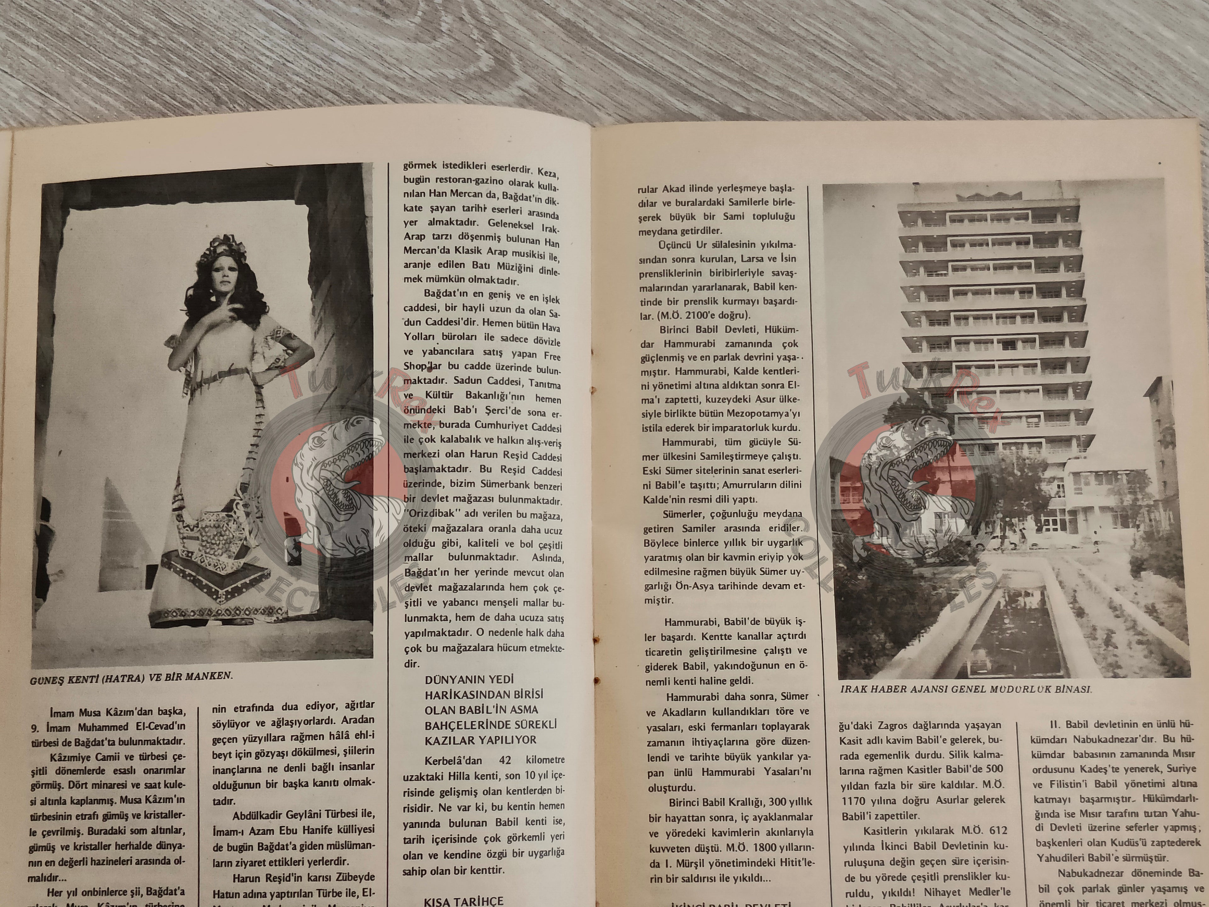 Saddam Hussein - Iraq Today 1981 Official Propaganda Magazine Turkish Turkey Middle East