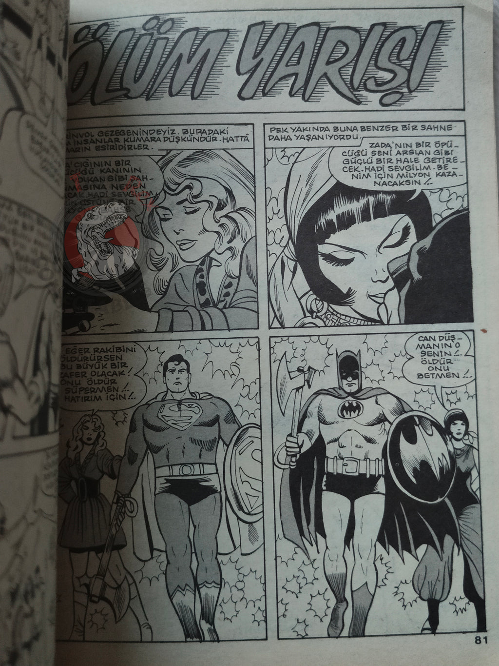 Superman Vol #15 1990 Turkish Comic Turkey #380 #382 Batman Wonder Woman #267