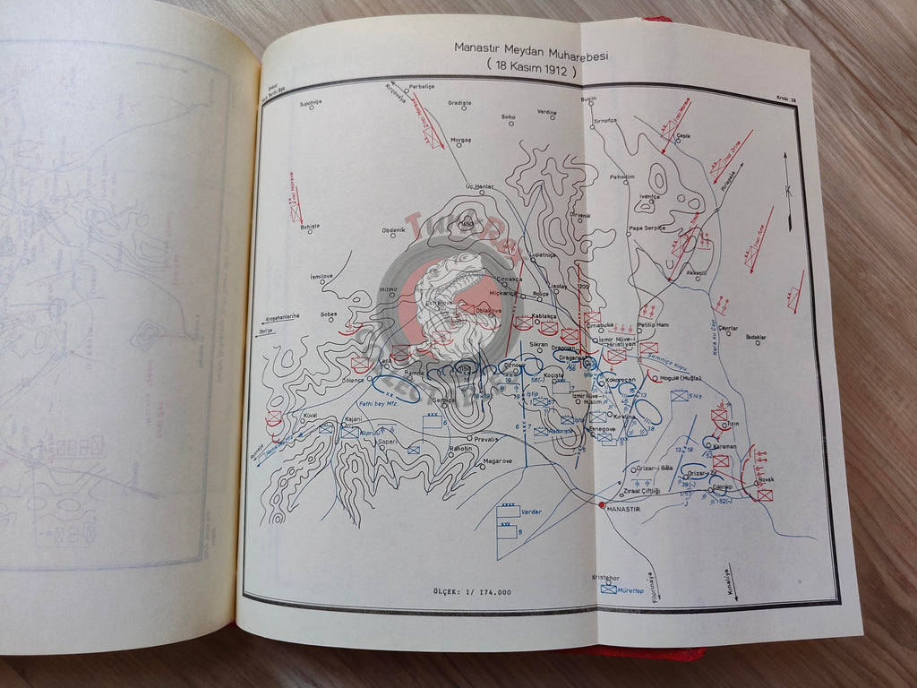 Balkan War Western and Vardar Army Ustruma 1979 Turkish Book Military Ottoman Empire Maps
