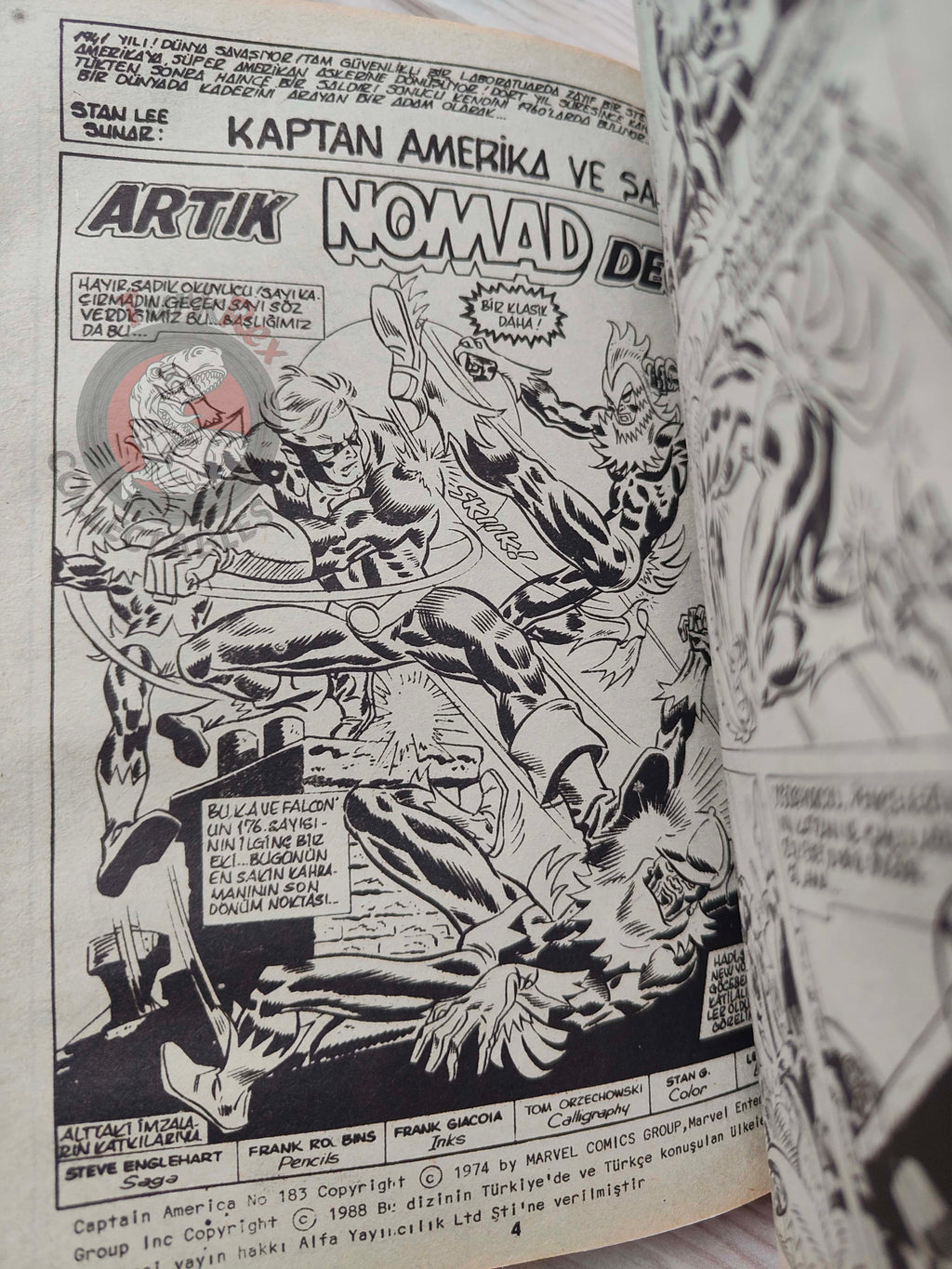 Captain America – Volume 4 1989 Turkish Comic Turkey Falcon