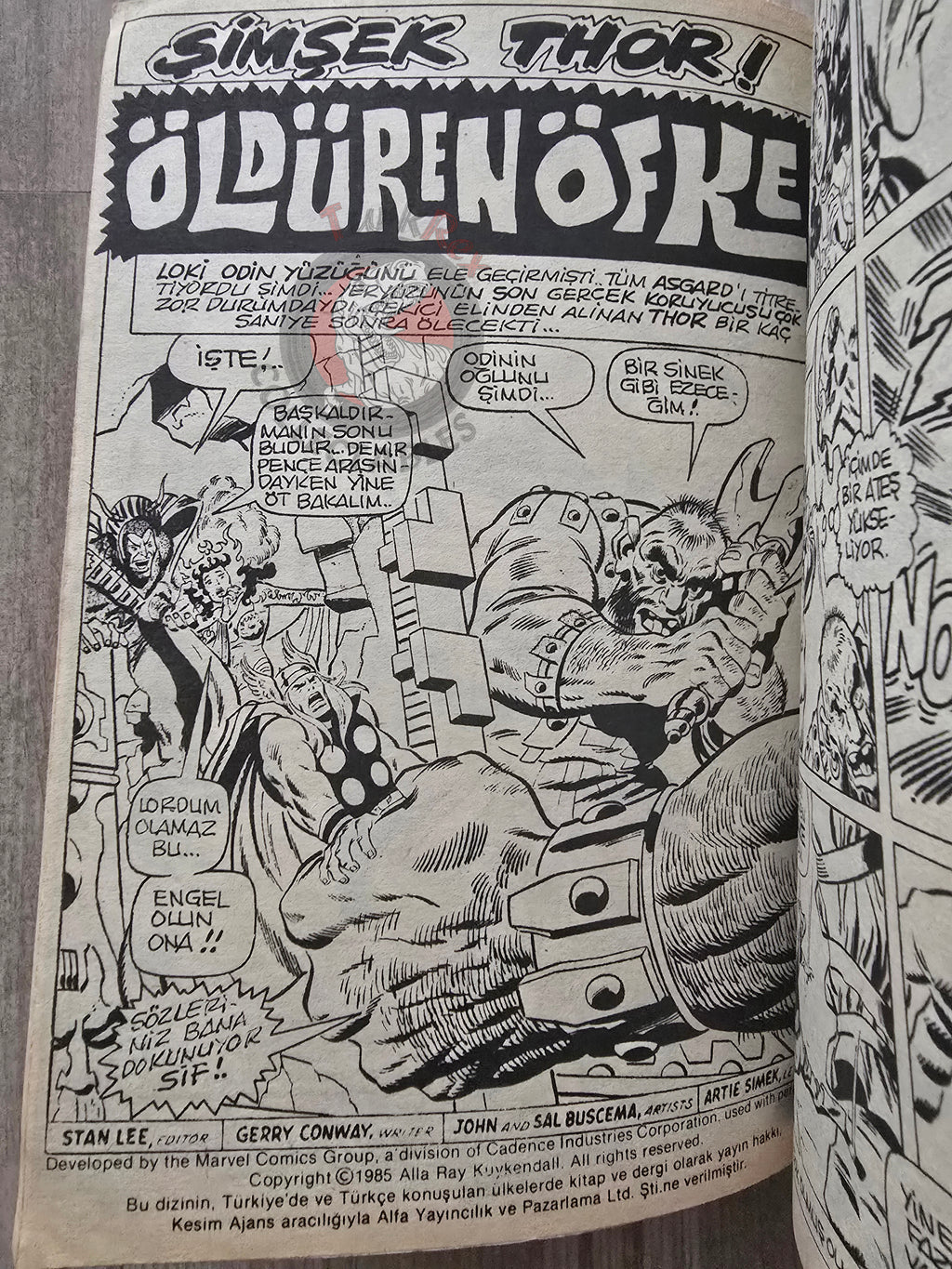Thor Vol #2 1987 Turkish Comic Turkey The Mighty Thor #188–196 cover #180