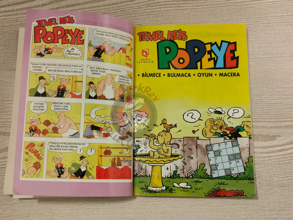 Popeye the Sailor Man Puzzles Games Vol #1 1999 Turkish Comic Turkey Agepresse