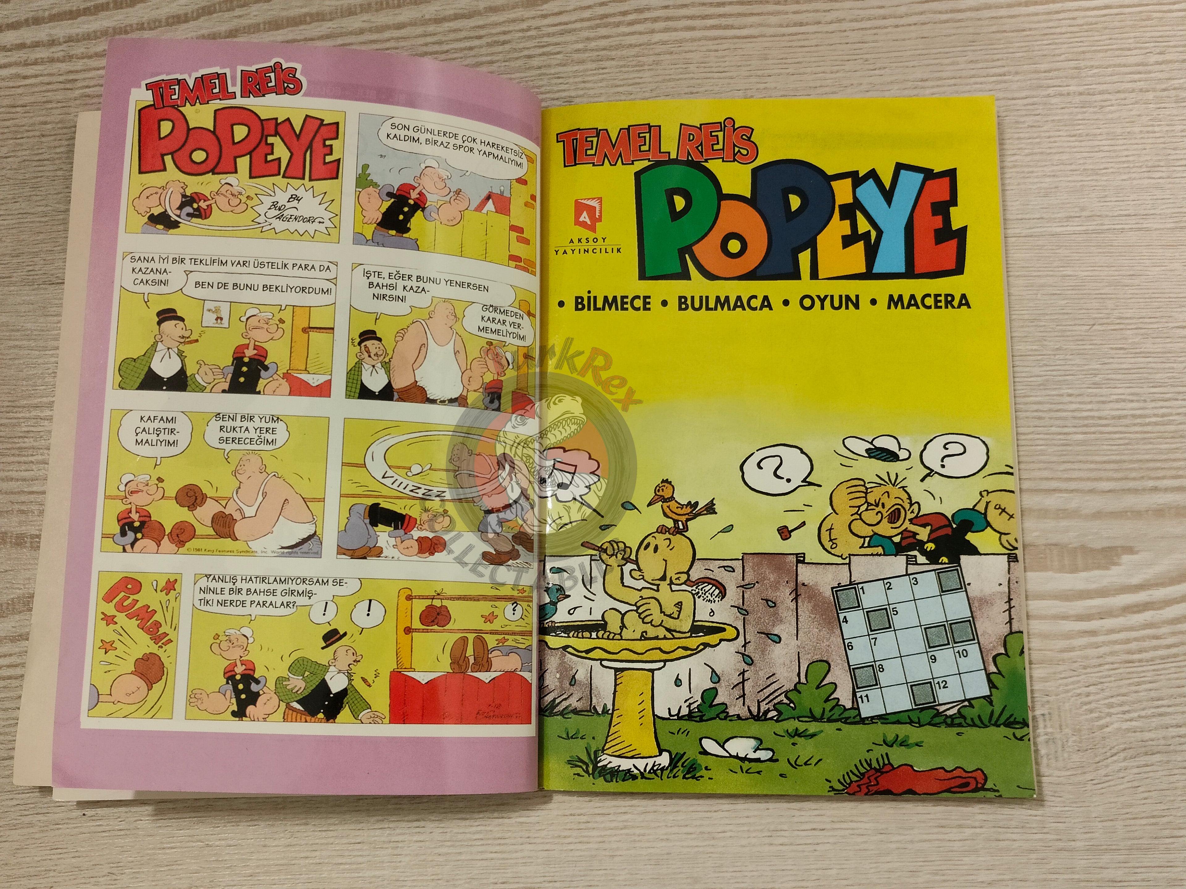 Popeye the Sailor Man Puzzles Games Vol #1 1999 Turkish Comic Turkey Agepresse