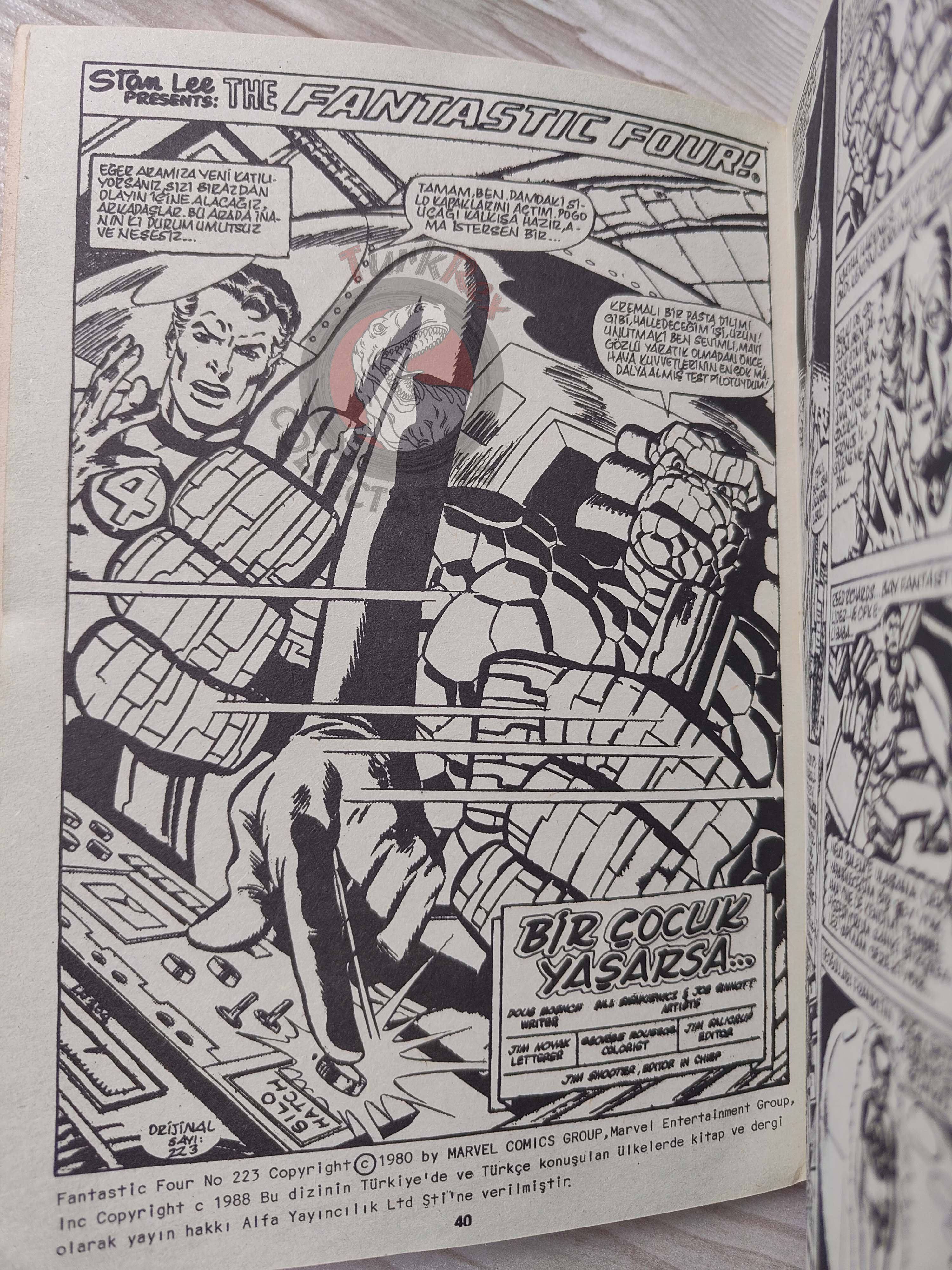 Fantastic Four Volume #5 1989 Turkish Comic Turkey #217 - #224