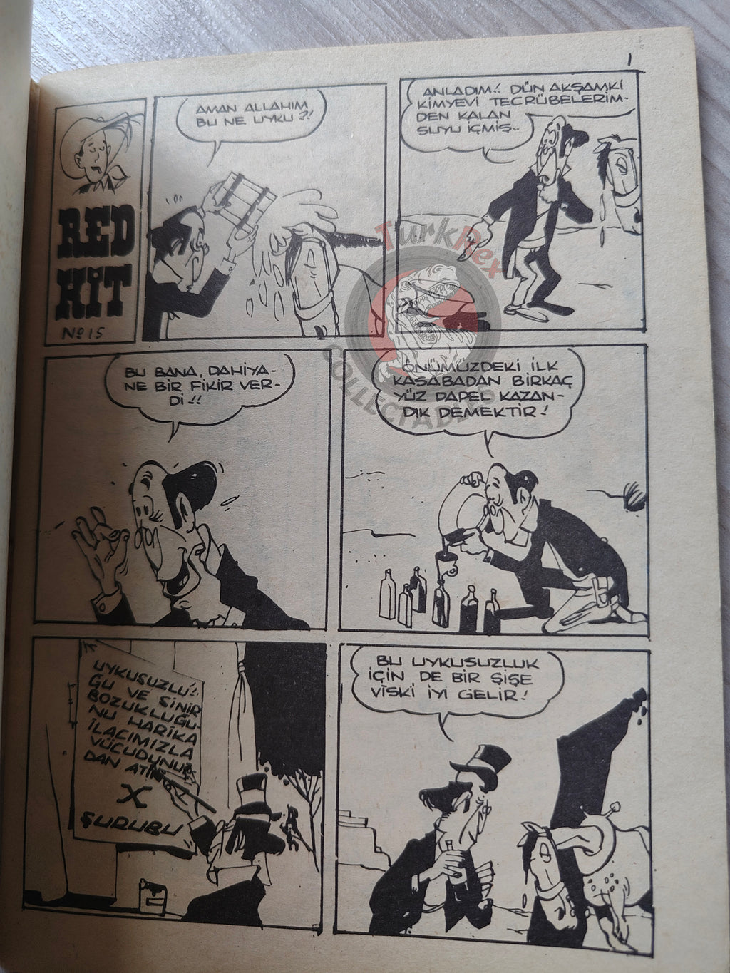 Lucky Luke #5 L’Elixir du Docteur Doxey 1972 Turkish Comic Turkey Le Vieux Nick Boule et Bill