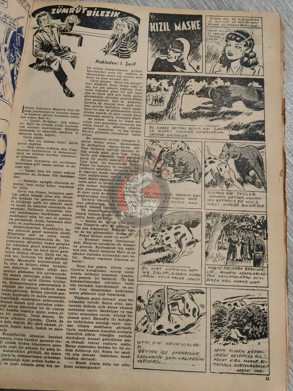 Binbir Roman 1948 The Phantom - The Game of Alvar Complete Story Turkish Comic Mag Turkey