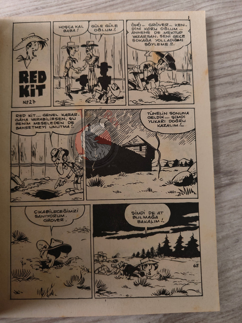 Lucky Luke #9 Le 20e de cavalerie 1972 Turkish Comic Turkey Prudence Petitpas