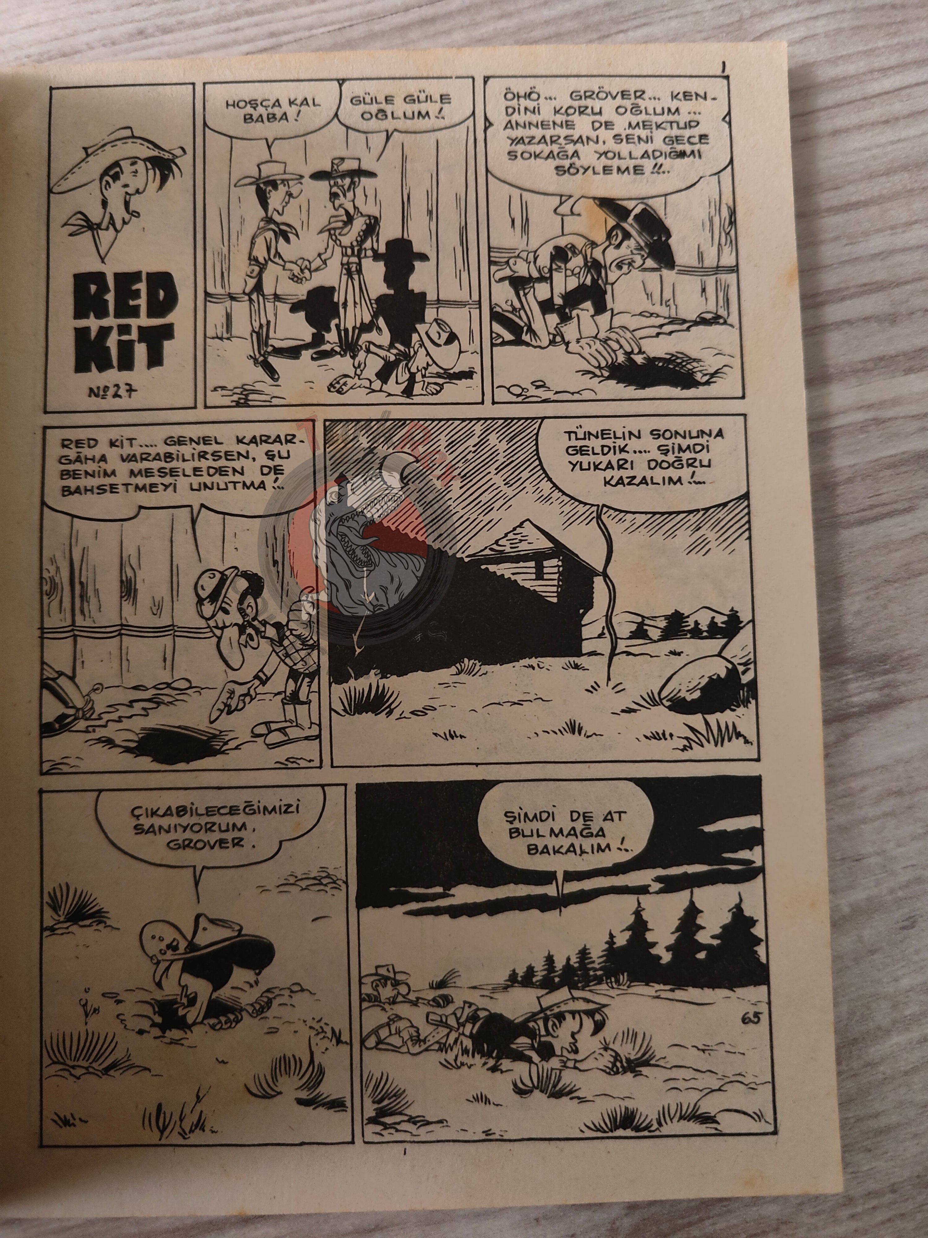 Lucky Luke #9 Le 20e de cavalerie 1972 Turkish Comic Turkey Prudence Petitpas