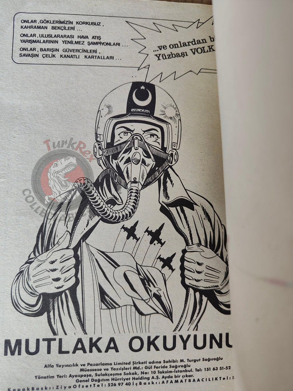 Tintin – The Blue Lotus mid 1980s Turkish Edition Comic Turkey 2