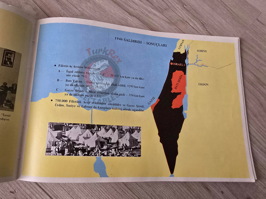 Illustrated Political History of Palestine 1980 PLO Propaganda Turkish Book Turkey