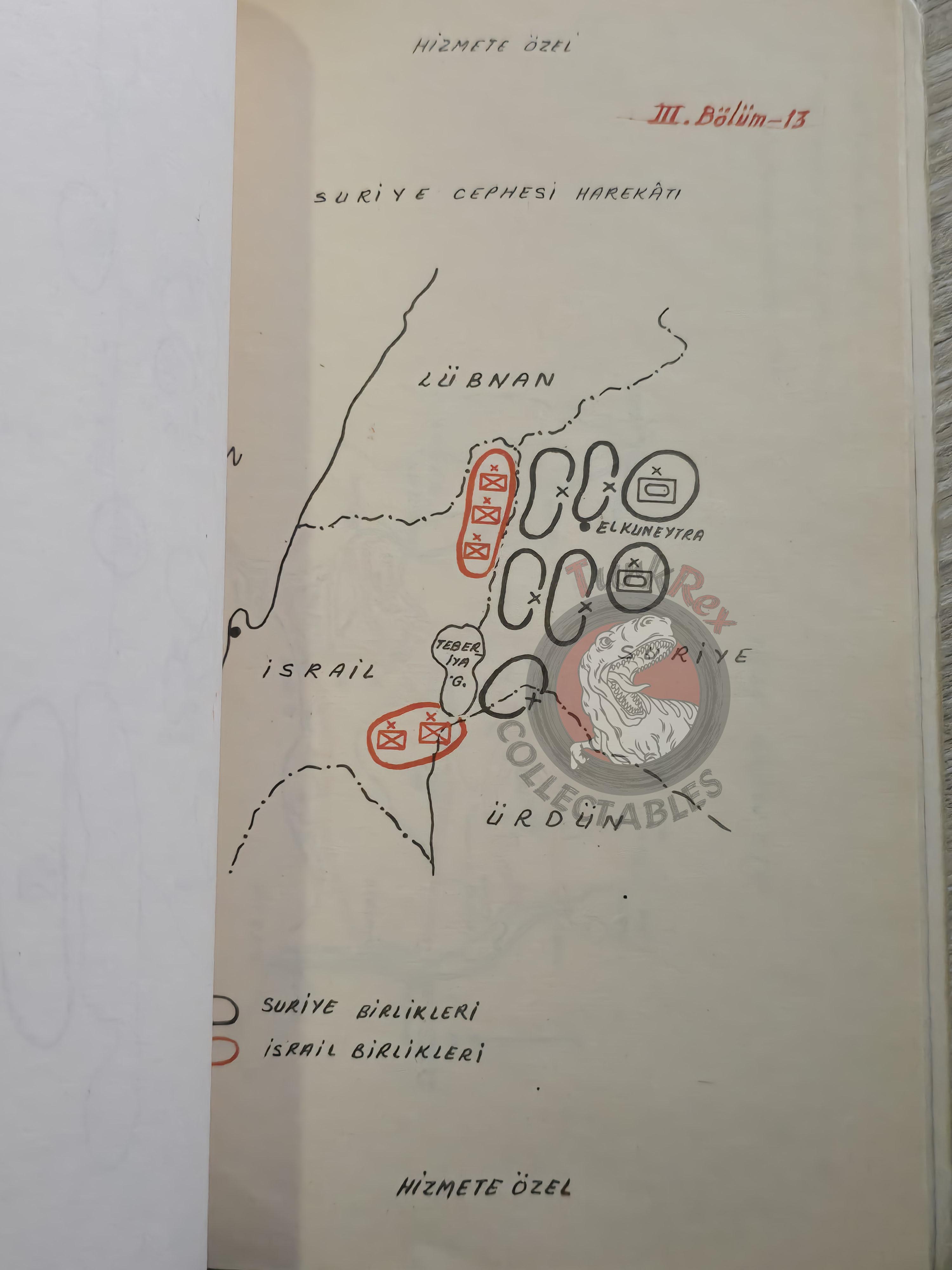 Arab Israeli Conflict Wars 1968 Turkish Book Turkey with Maps Military Israel Middle East