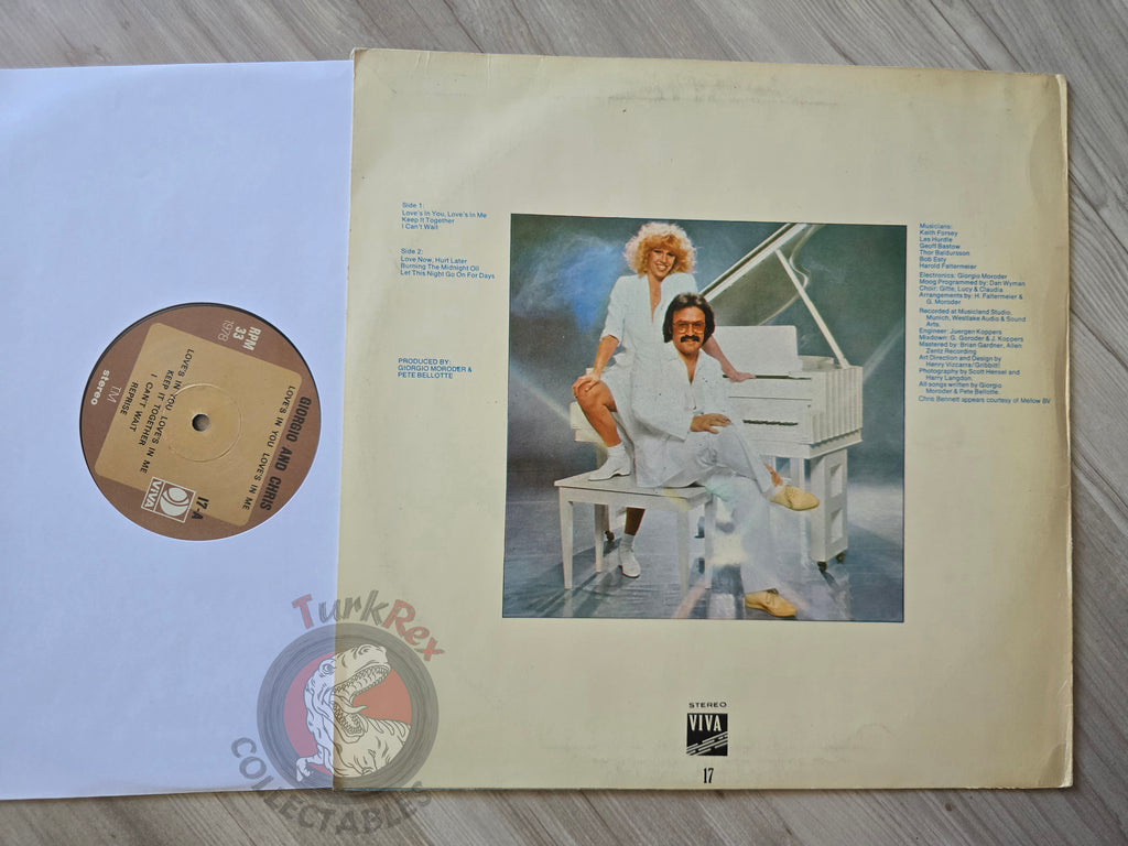 Giorgio Moroder And Chris Bennett – Love's In You, Love's In Me Turkish Pressing Vinyl Turkey Edition