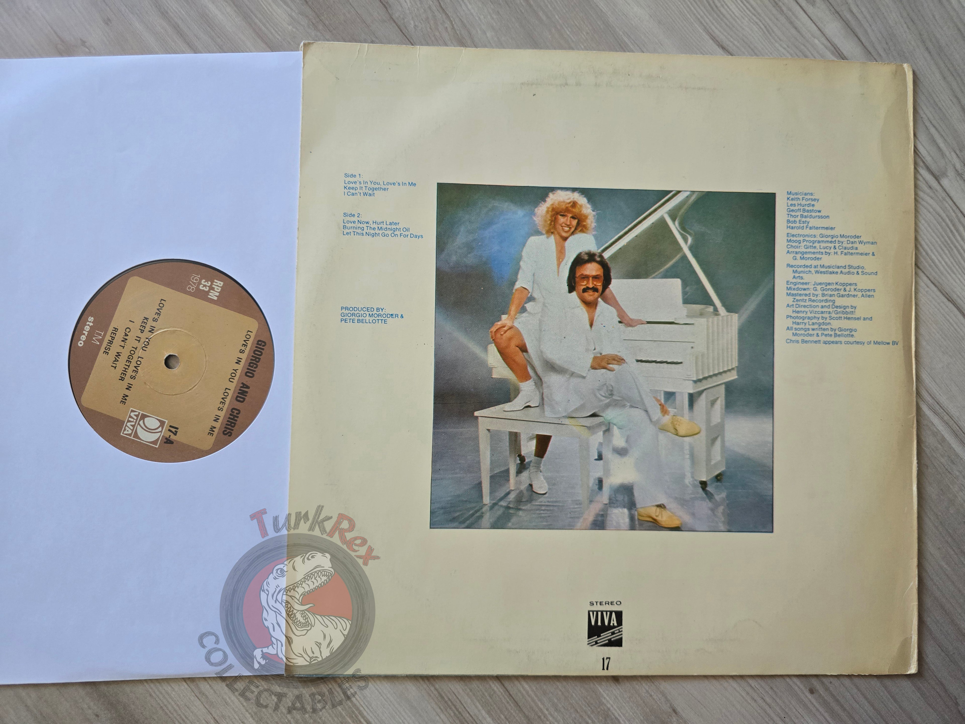 Giorgio Moroder And Chris Bennett – Love's In You, Love's In Me Turkish Pressing Vinyl Turkey Edition