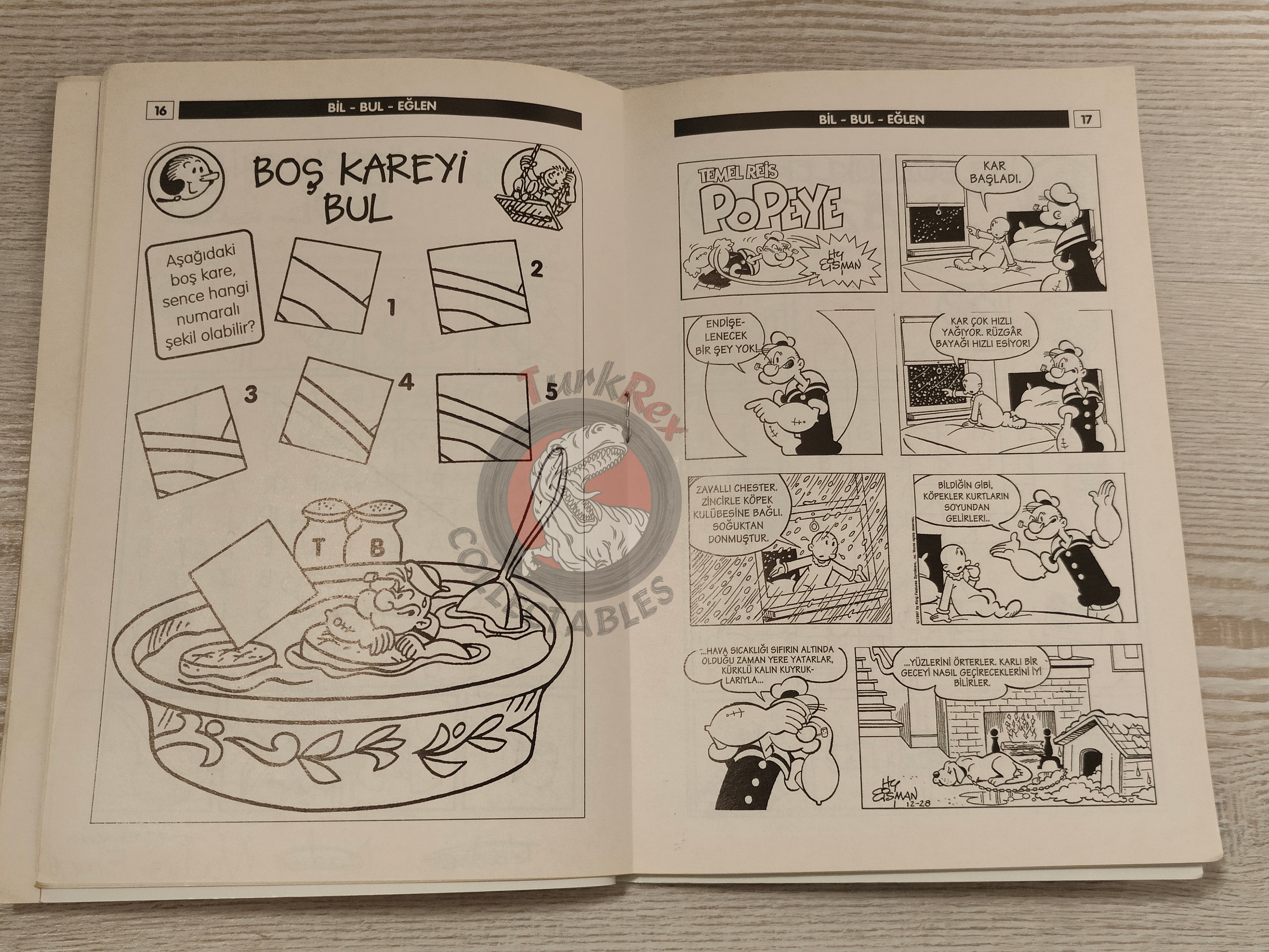 Popeye the Sailor Man Puzzles Games Vol #1 1999 Turkish Comic Turkey Agepresse