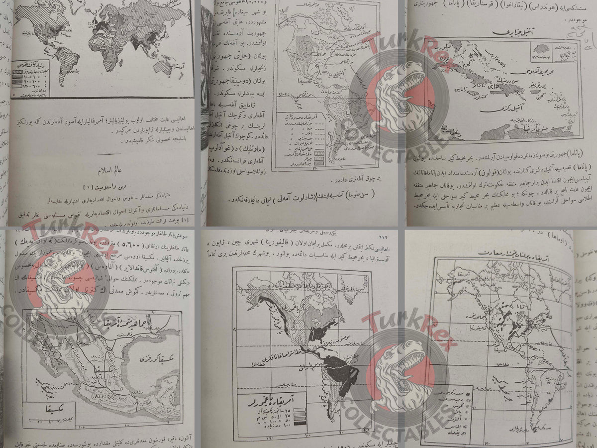 Safvet – New General Geography Ottoman Textbook 1913 Empire Education with Many Maps