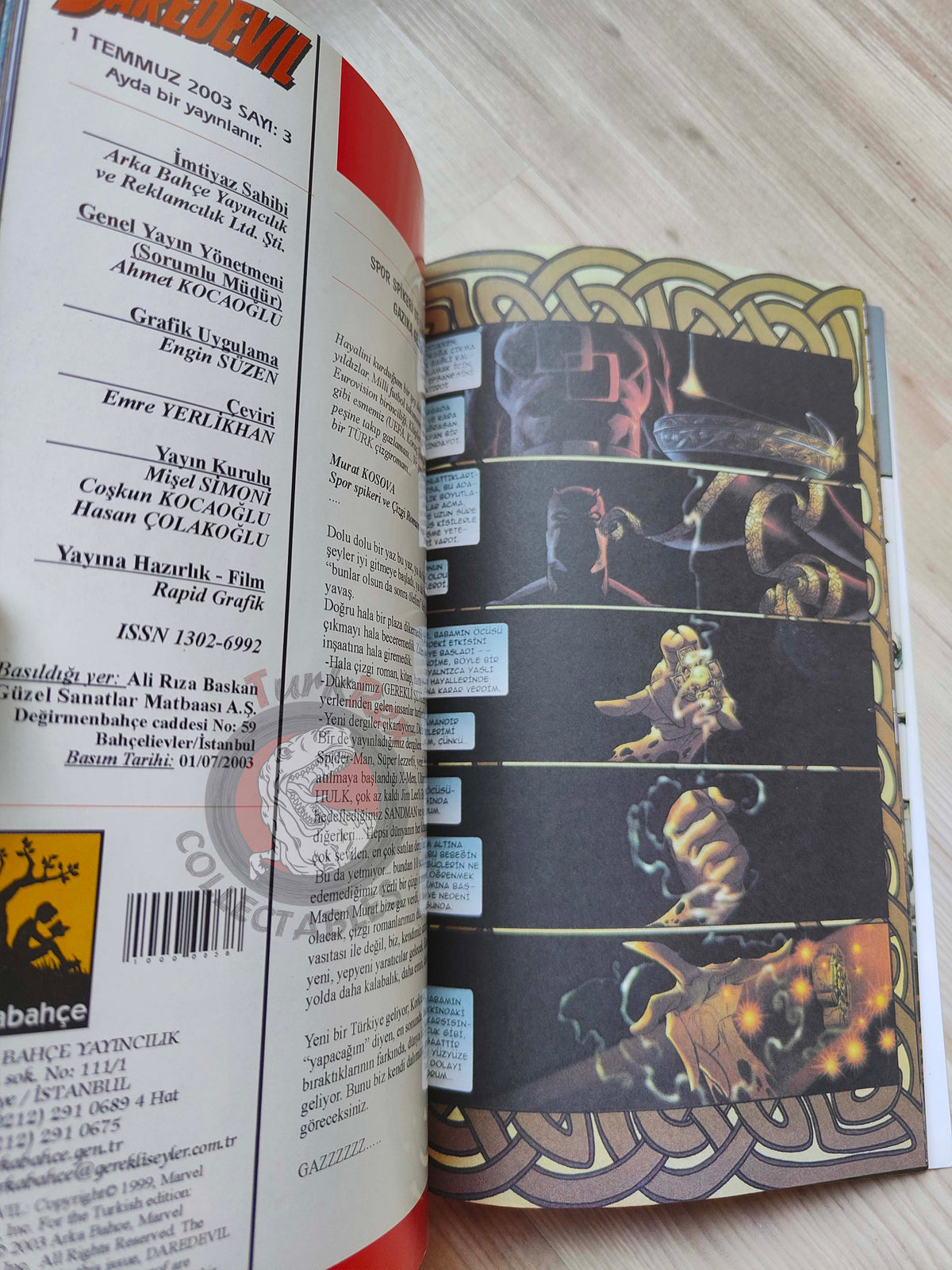 Daredevil Volume #1 Turkish Comic Turkey Marvel Knights #1–6