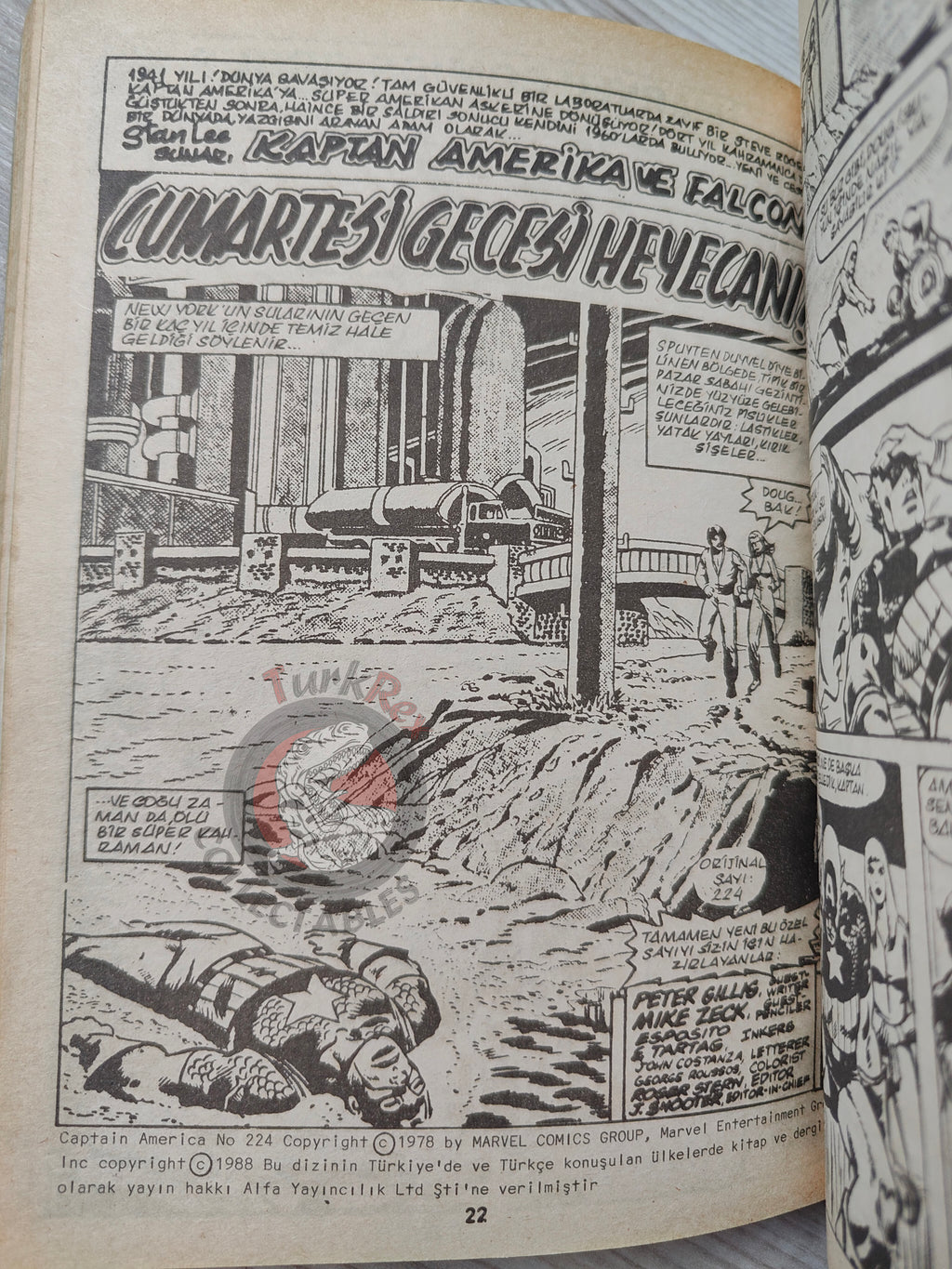 Captain America – Volume 9 1989 Turkish Comic Turkey Falcon