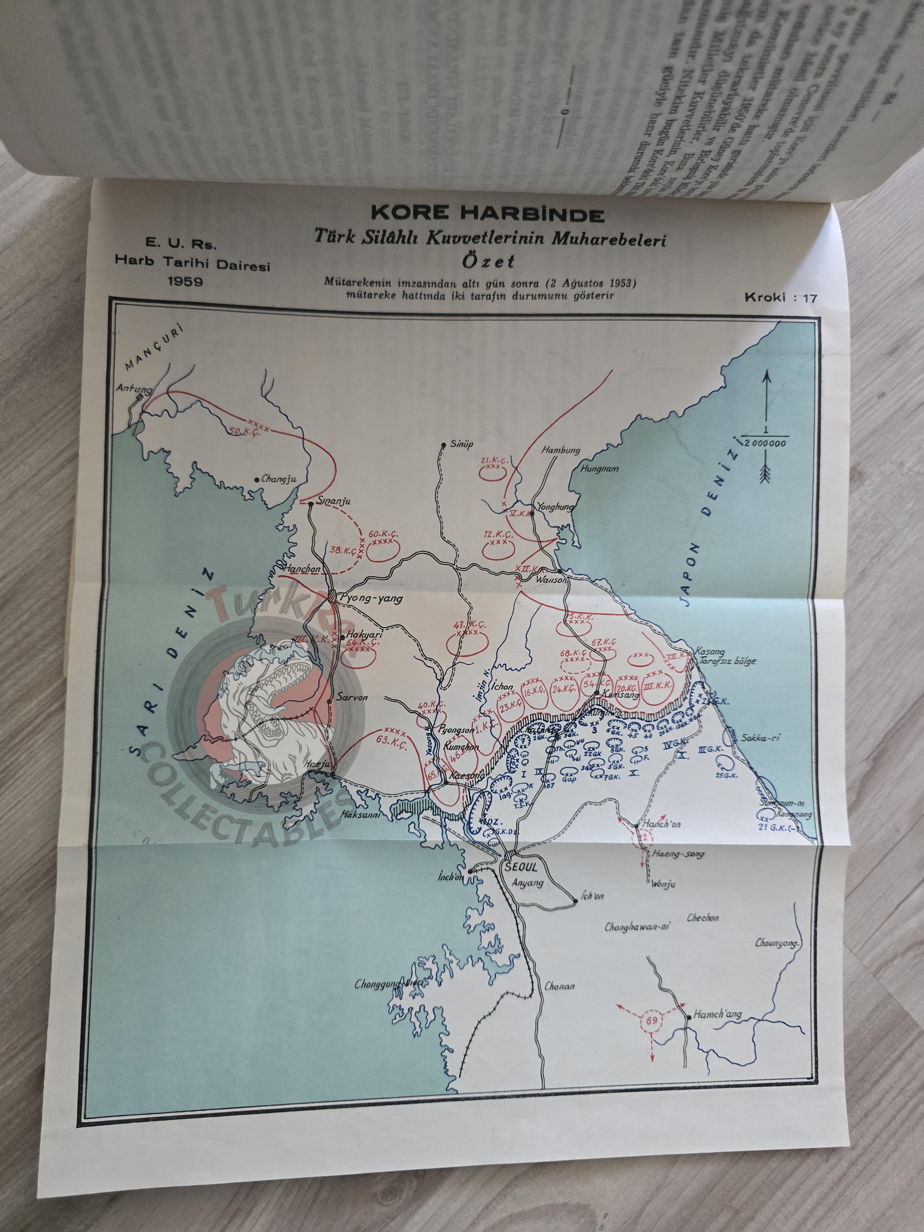 Turkish Armed Forces Operations in the Korean War 1950–1953 Turkey Book 1959 with Maps