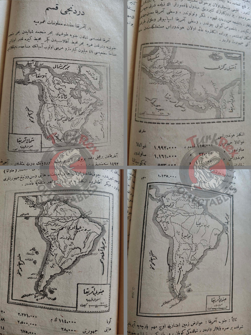 Faik Sabri – Geography and Math Lessons Ottoman Textbook 1916 Empire with many Maps Europe Asia