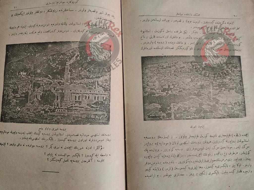 Safvet – Geography Lessons Ottoman Textbook 1925 Empire Primary Schools Education