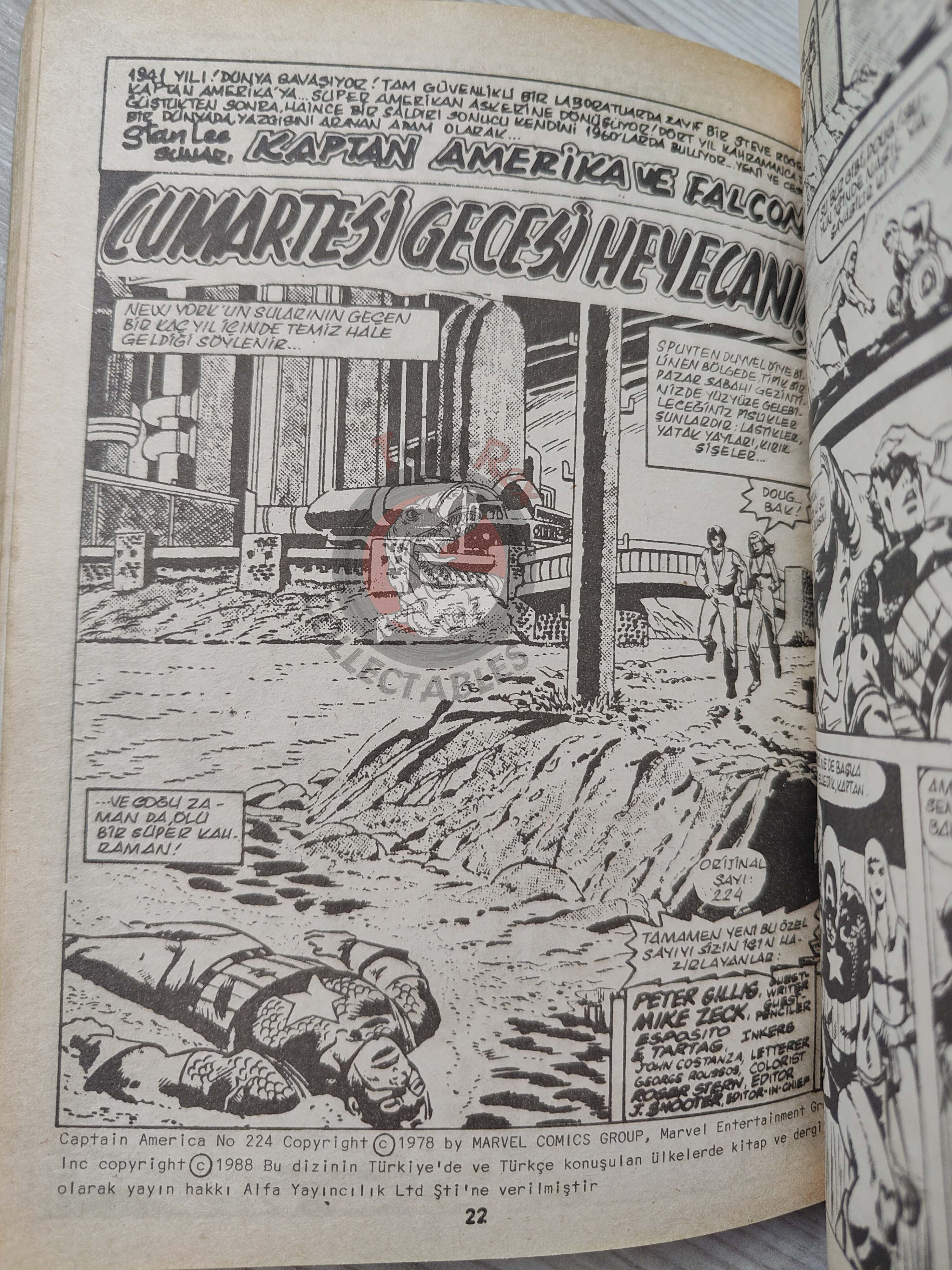 Captain America – Volume 9 1989 Turkish Comic Turkey Falcon