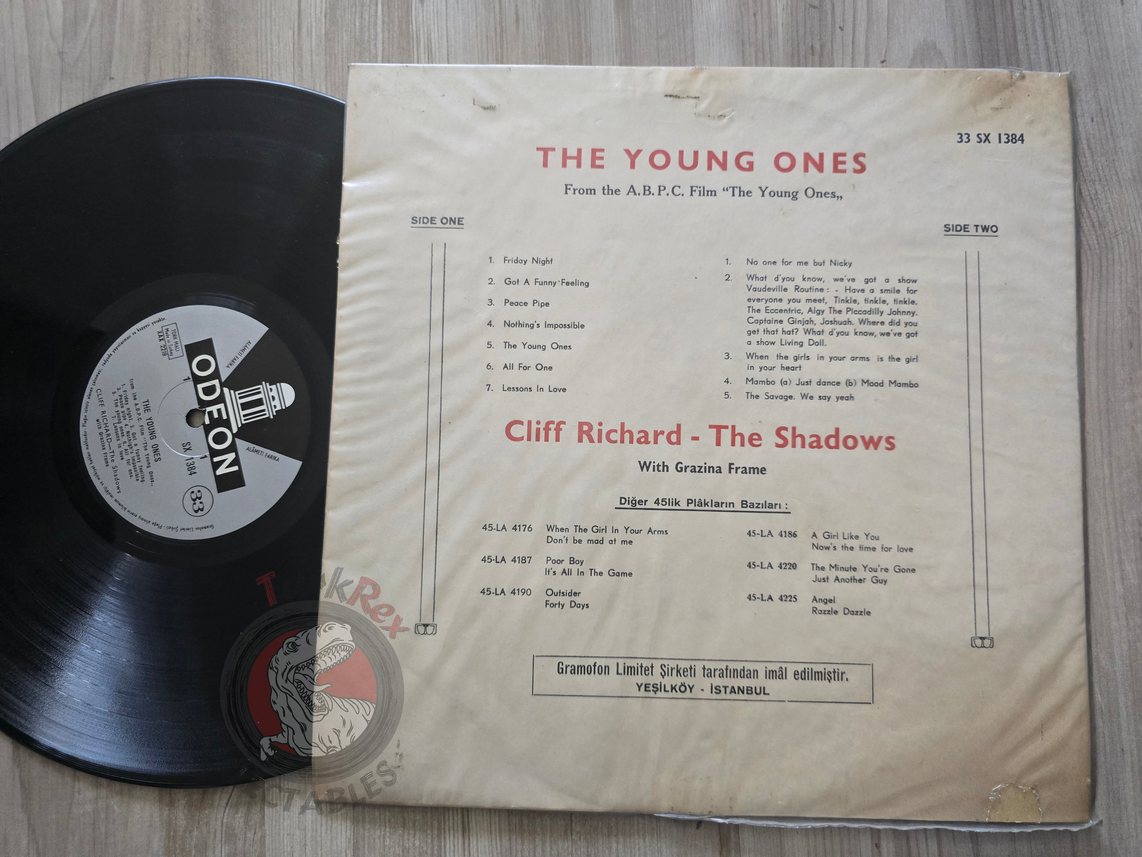 Cliff Richard And The Shadows – The Young Ones Turkish Pressing Vinyl Turkey Edition