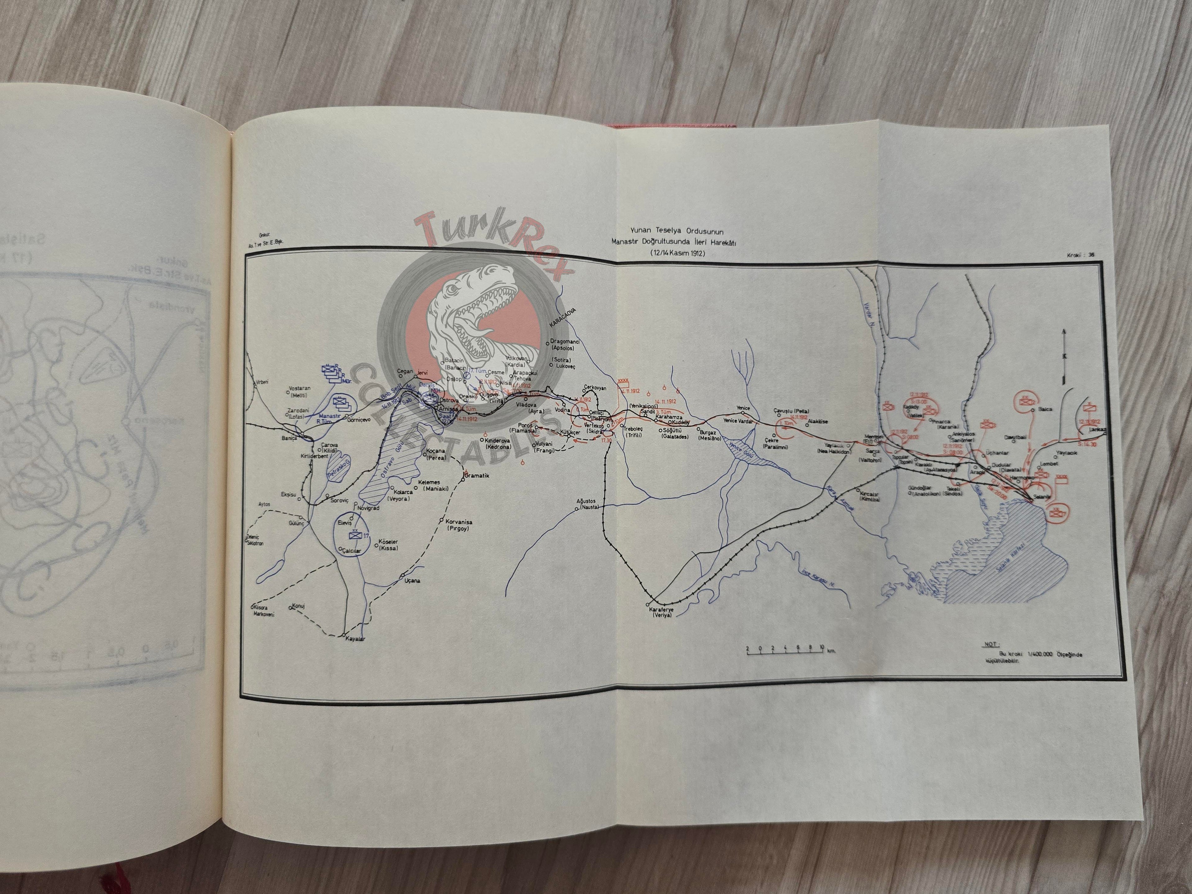 Balkan War Western Army Greek Front 1981 Turkish Book Military Ottoman Empire Maps