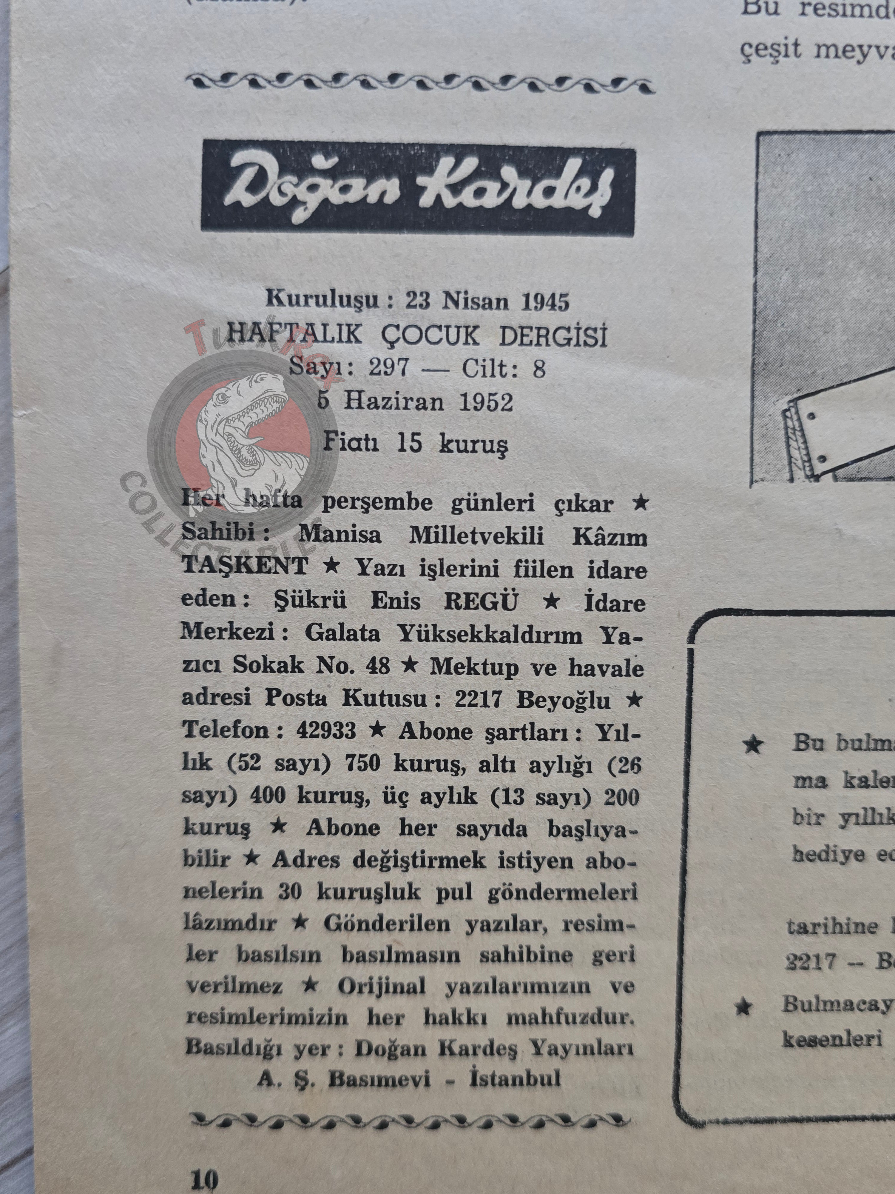 Tintin in Congo 1951 - 1952 Complete 26 Issue Set Turkish Edition Comic Turkey